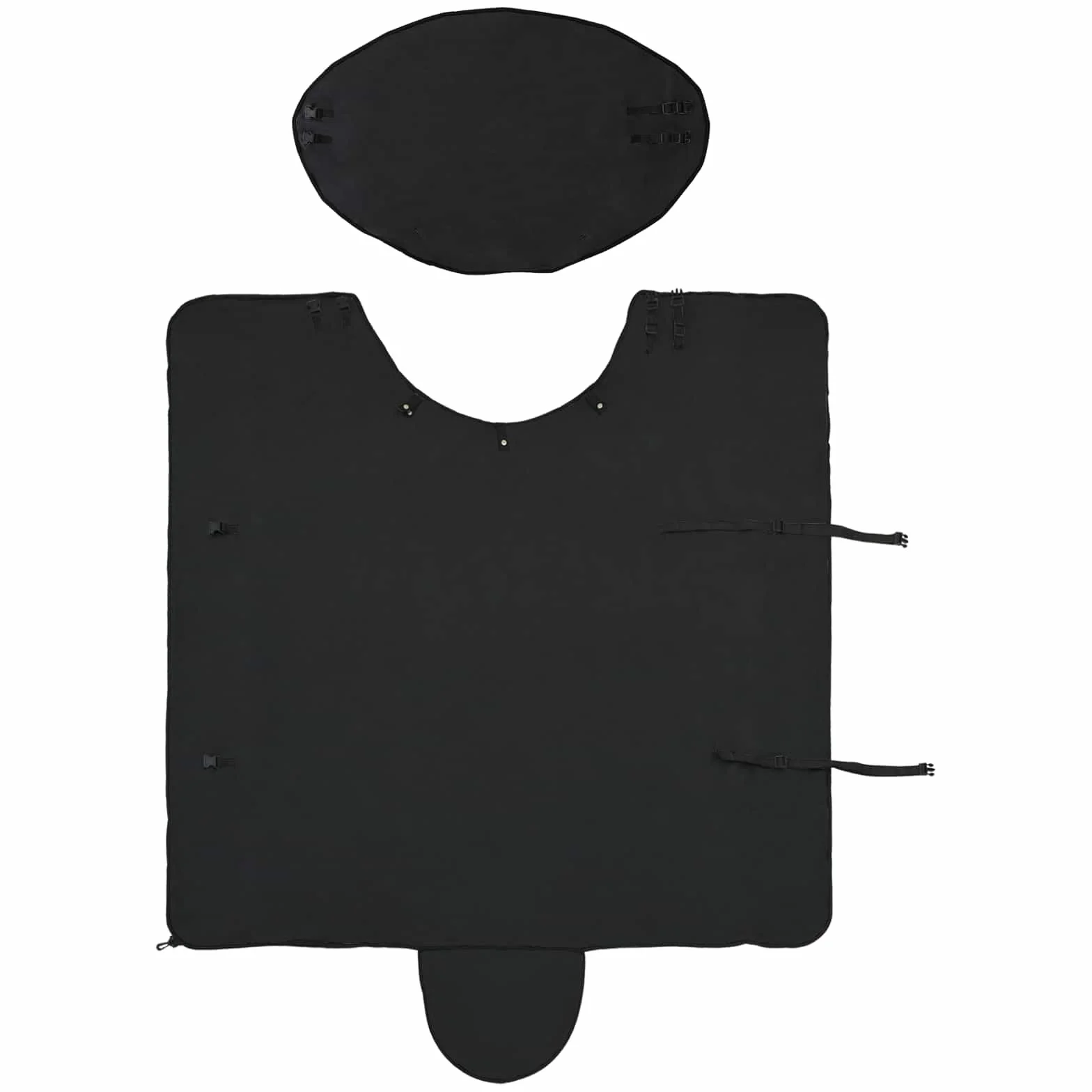 Manta para caballo, color negro, 85 cm, poliéster, lavable a máquina, cálida, cómoda, transpirable y ligera, para entrenamiento, establo y transporte