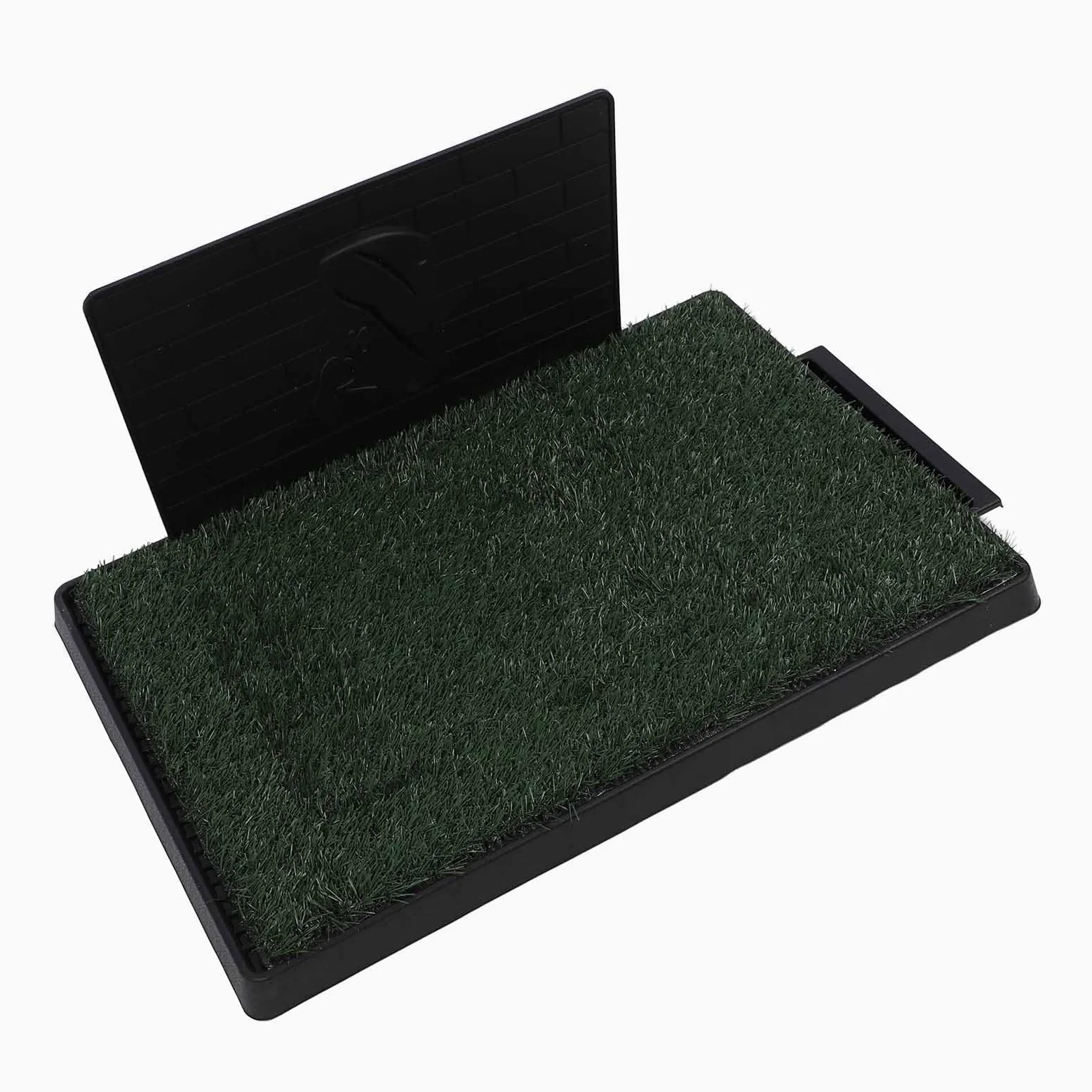 Qcwwy Orinal con Parche de Hierba para Perros, Césped de Baño para Perros de Entrenamiento, Reutilizable, Artificial, Lavable, con Deflector de Orina y Bandeja para Perros (Tamaño