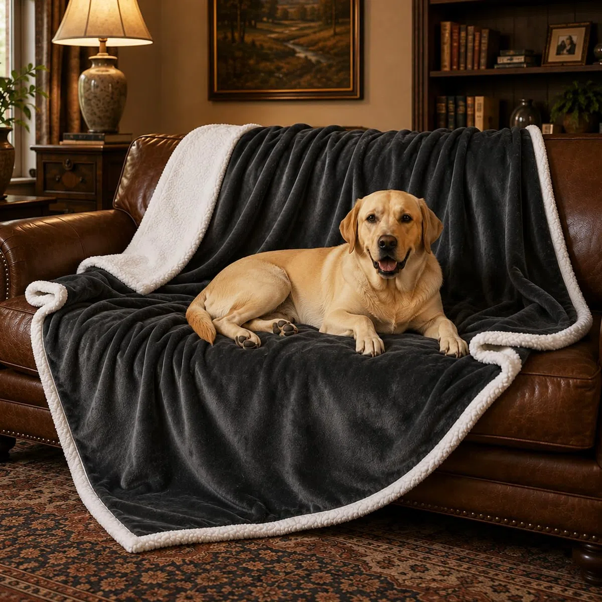 Manta grande para perro, súper suave, cálida, suave, suave, manta de felpa para perros pequeños, medianos y grandes, cachorros, mascotas y gatos