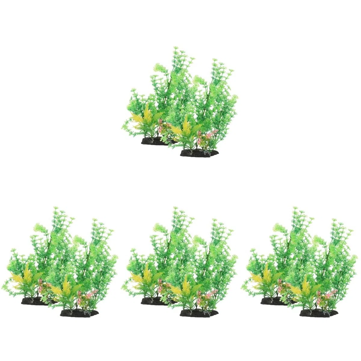 Happyyami 4 Juegos Paisajismo del Acuario Planta Artificial Fake Plants Adornos Acuario Planta Decorativa Planta Falsa Segura Delicada Planta De El Plastico 2 Piezas * 4