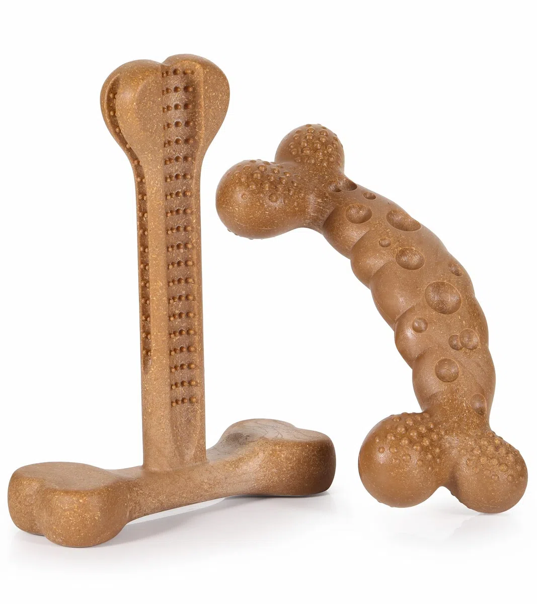 Juguetes masticables para perros para masticadores agresivos, paquete de 2 juguetes resistentes de hueso de perro para razas pequeñas, medianas y grandes para mantenerlos ocupados (mediano