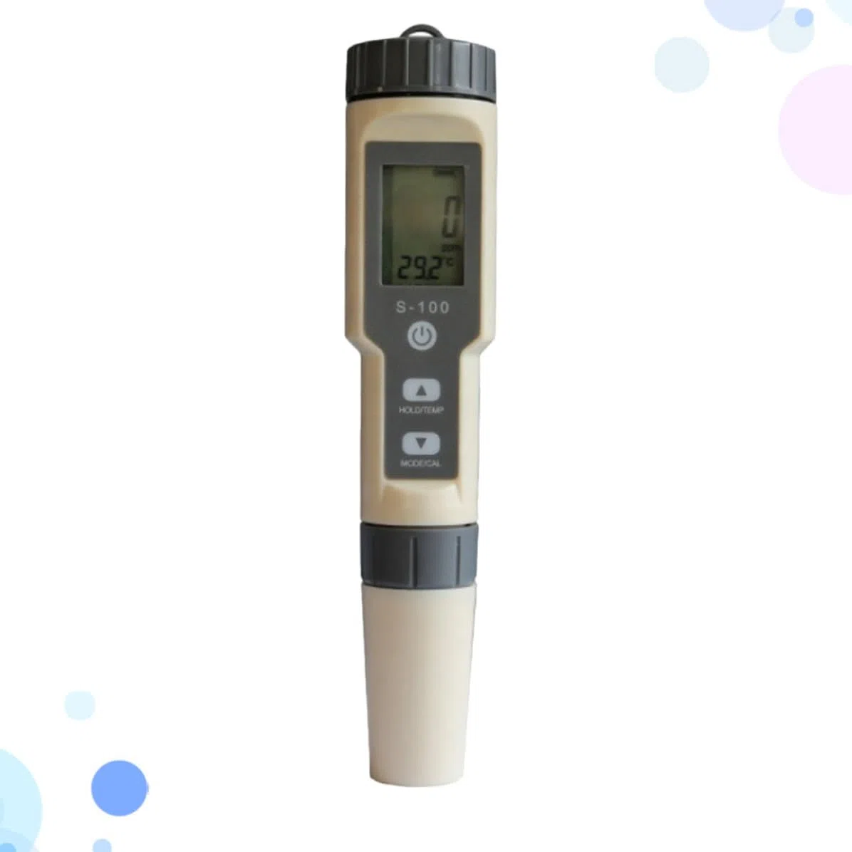 Lurrose Medidor de Salinidad Automático para Agua de Acuario y Estanque, Bolígrafo Multifuncional de Plástico Que Flota Superficie, Adecuado para Prueba de Calidad del Agua