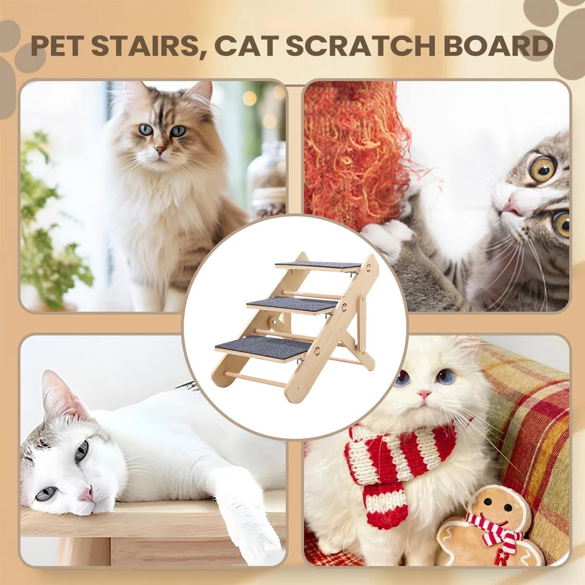 Rampa para Perros Plegable Escaleras Plegables Estables para Mascotas | Para Subir a la Cama o al Sofá para Subir al Sofá, Sillón, Cama o Utilizar en Salón y Dormitorio