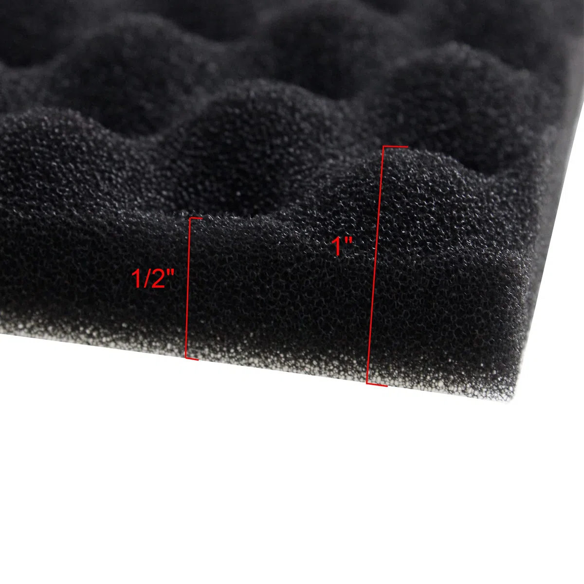 AQUANEAT Almohadilla de Espuma de Filtro de Espuma para Acuario, Corte a Medida, para Estanque de Tanque de Peces, 17 x 11 x 1/2 a 1 Pulgada