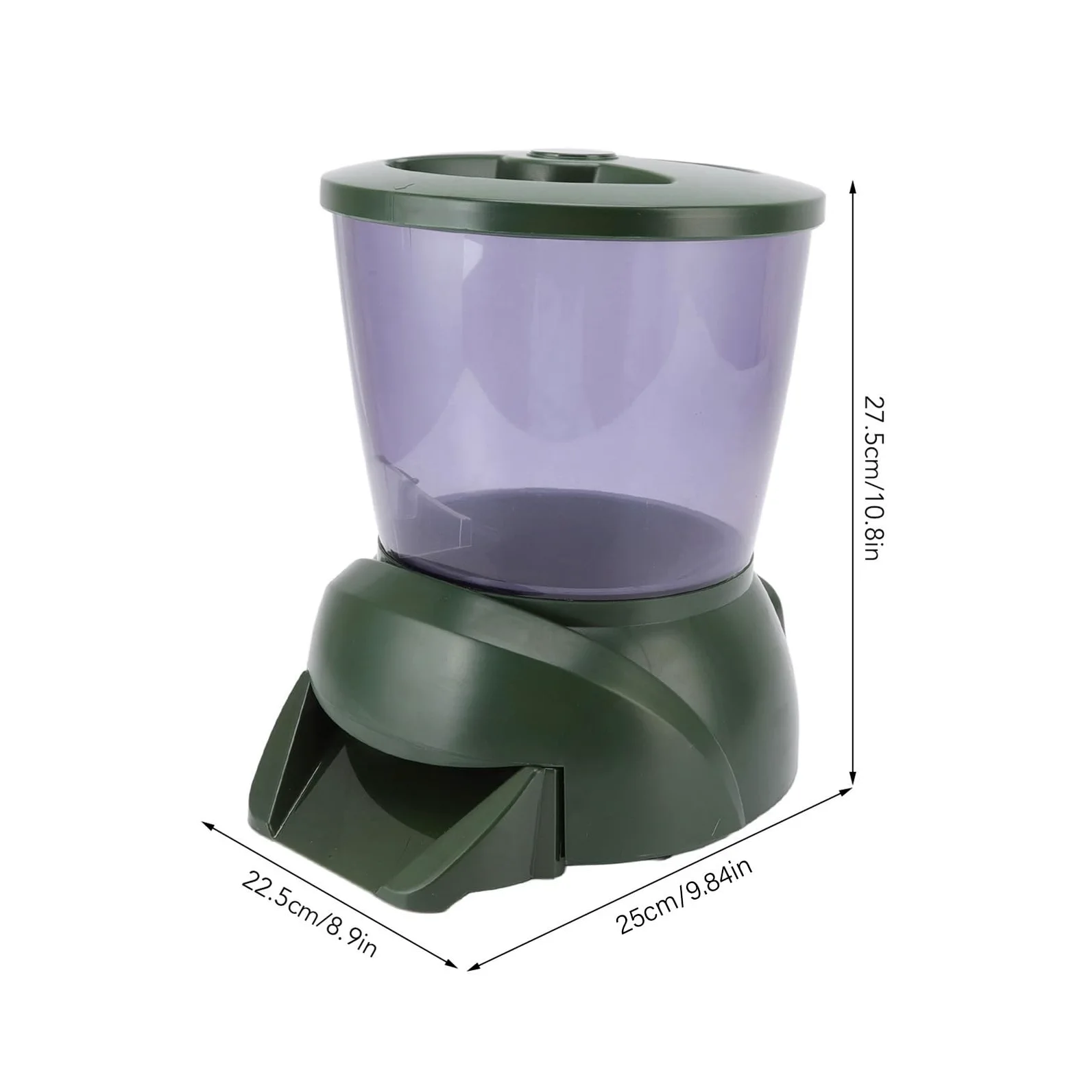 Alimentador Automático de Peces, Dispensador Automático de Alimento para Peces de Gran Capacidad de 4,25l para Estanque de Acuario, Uso Al Aire Libre