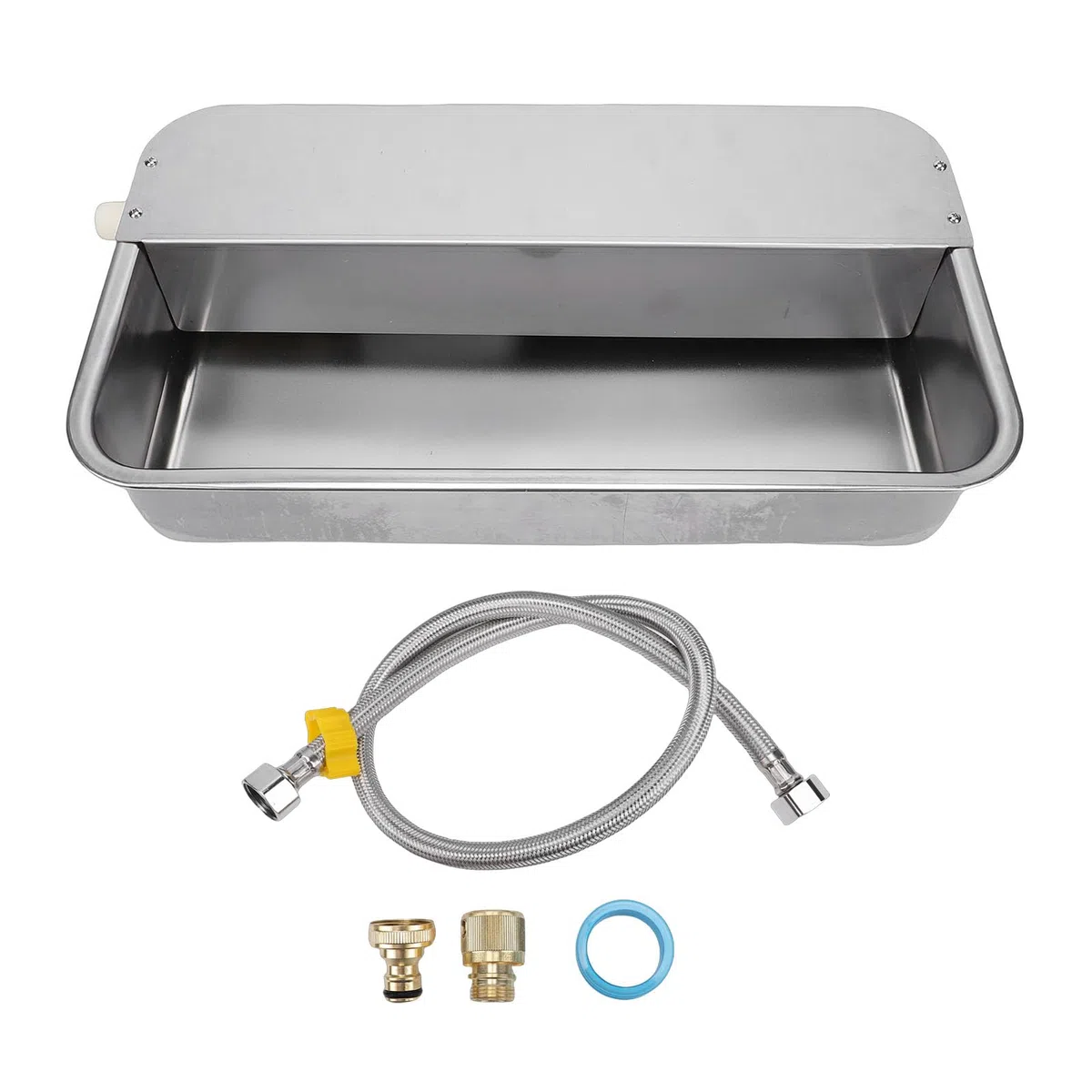 Sxhlseller Cuenco de Agua Automático para Mascotas de Acero Inoxidable |Dispensador de Llenado Automático para Granja, Caballo, Perro, Gato, Ganado