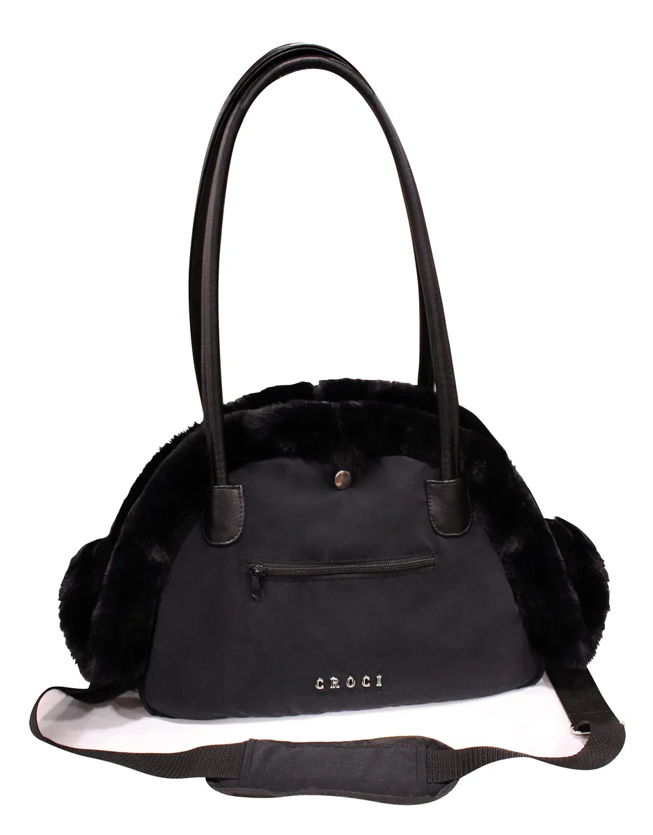 Croci Bolso Plush Black 36 x 22 x 25 cm