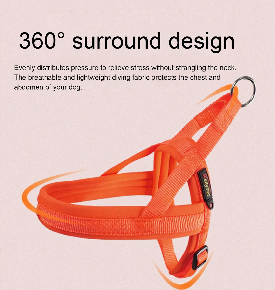 Arnés y Correa para Perros con Hebilla de Seguridad, de Malla Suave, Reflectante, Transpirable, fácil de Llevar, para Perros pequeños, medianos, gatos y Cachorros, Talla D-XL
