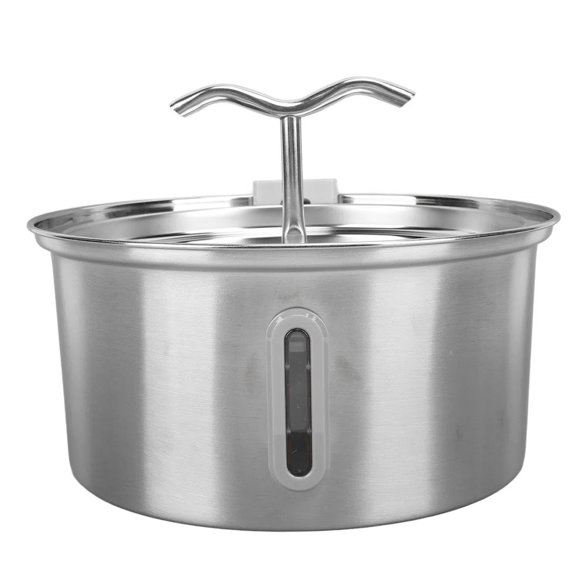 Pongnas Fuente de Agua para Gatos de Acero Inoxidable, Fuente Automática para Mascotas de 3,2 L, Bomba Silenciosa para Gatos, Perros con Diseño de Doble Boquilla, Filtrada, Fácil de