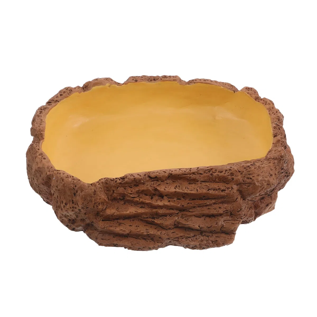 TOYANDONA Cuenco de Resina para Reptiles Diseño Único de Entrada, Fácil de Limpiar, Plato de Agua y Comida para Tortugas y Ranas en Terrarios Estilo Natural