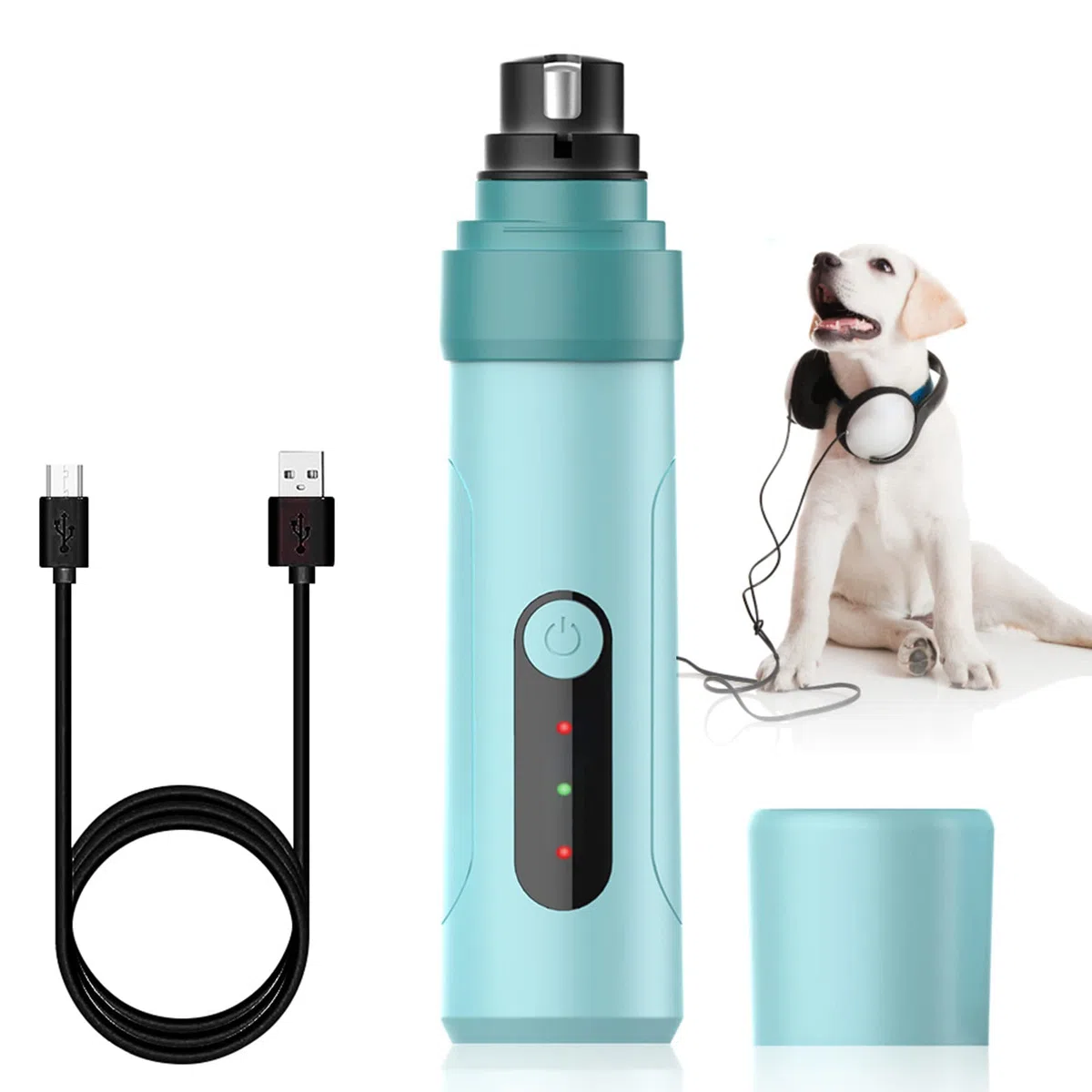 Lima De Uñas Eléctrico para Perros Y Gatos, Cortauñas Eléctrico Profesional,3 Modos Y 2 Velocidades Súper Silenciosa Y Recargable, Cuidado De Las Garras De Las Patas Sin Dolor