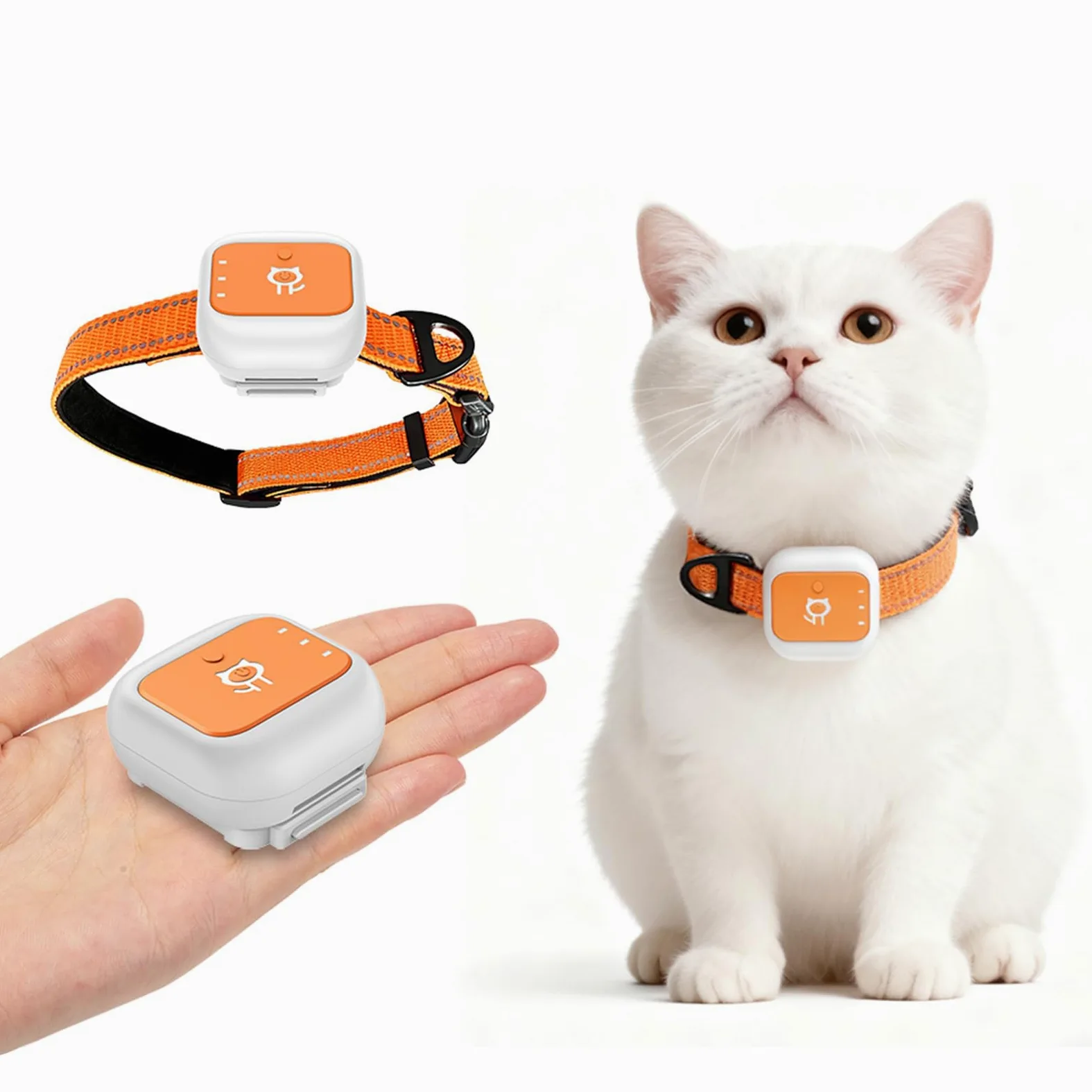 Annadue Rastreador GPS Portátil para Perros Gatos, Ligero Seguimiento en Tiempo Real, Localizador Inteligente de Rastreador de Mascotas, Collar de Cerca Electrónico con Alerta SOS (Versión Americana)