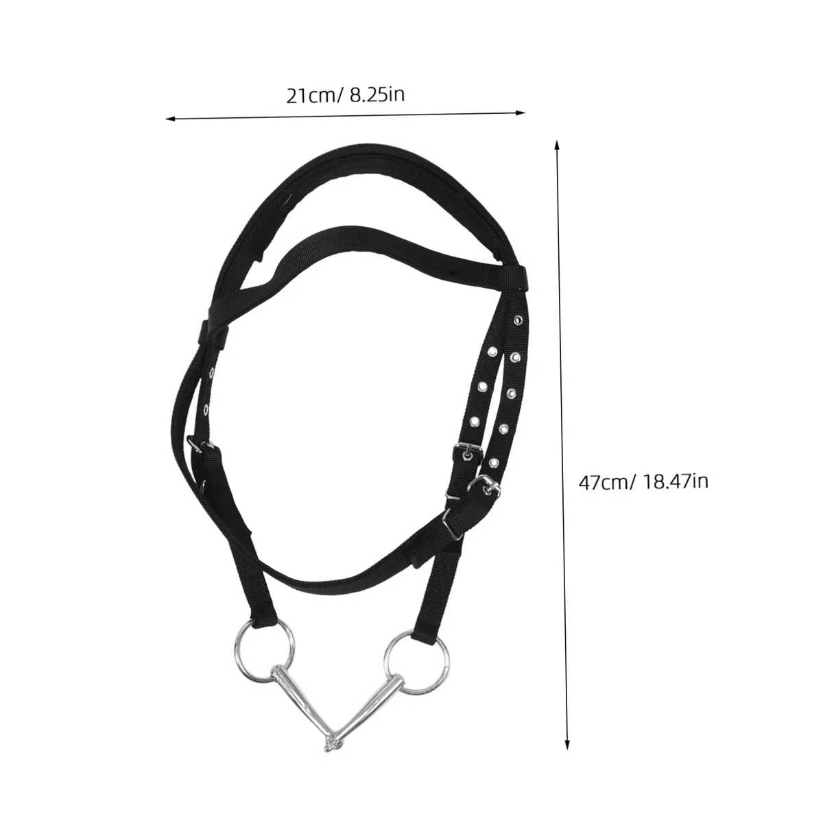 Riendas de Cuerda para Equitación, Talla Pequeña, Negro