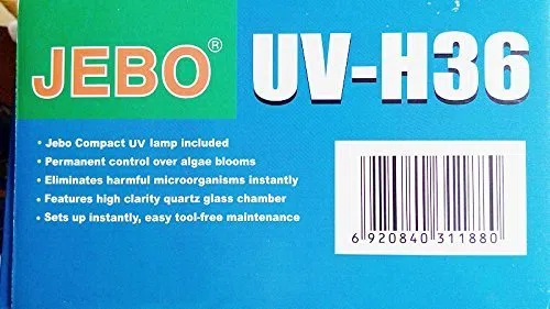 Marine Color 36w Ultravioleta esterilizador Ultravioleta, para de Aqaurium y Filtro para Estanque, Need Trabajar con Bomba