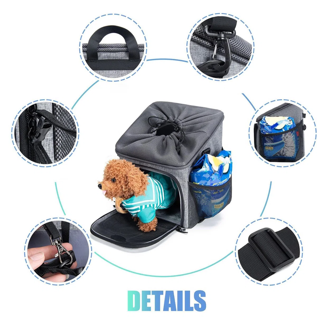 Cesta Para Bicicleta Perros Transportín Canino Transpirable Para Bicicletas | Accesorio Ligero Para Paseos Montaña Acampada Aventuras Playa