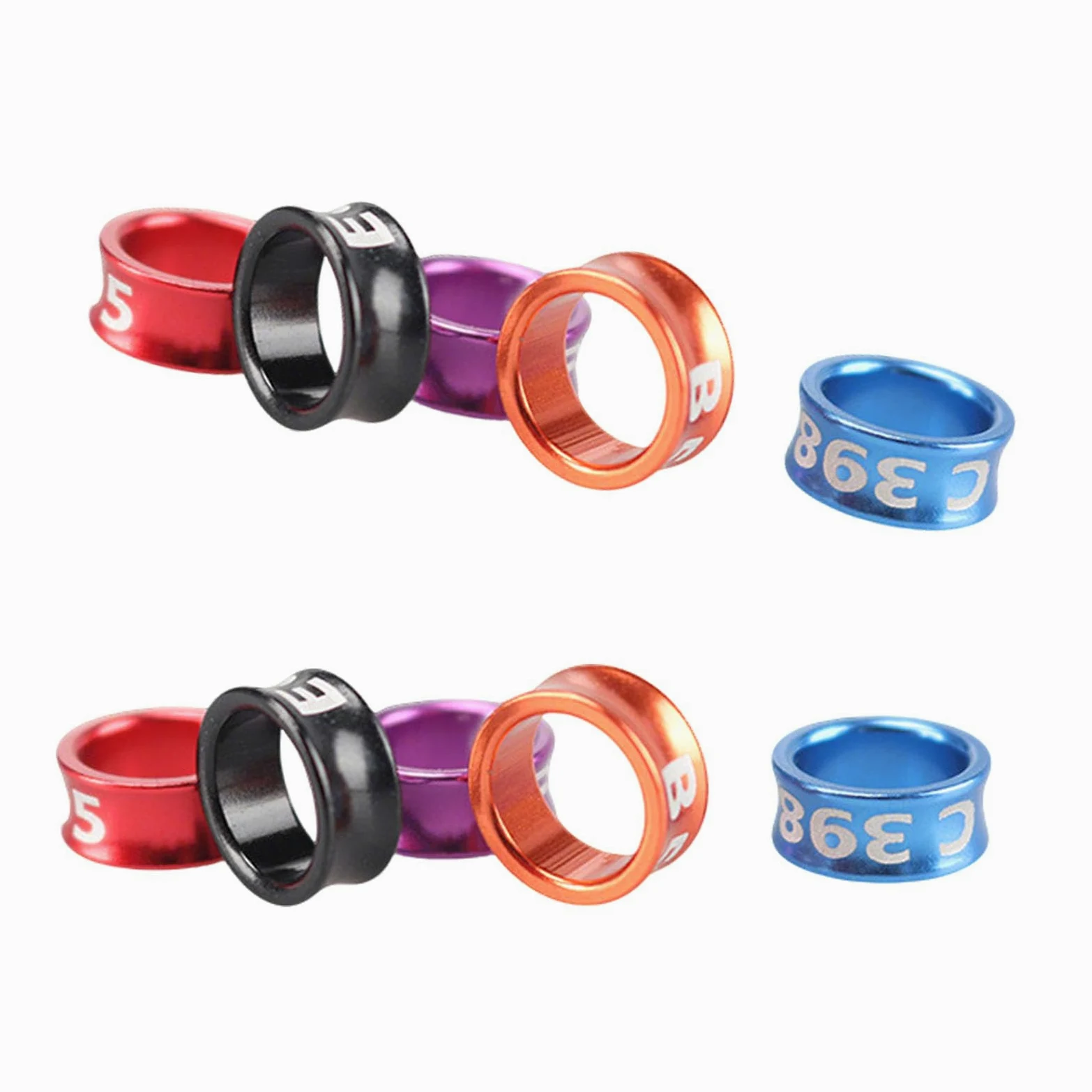 Anillos de Pierna de pájaros de Aluminio de 100 pcs Anillos Cerrados de Palomas ldentificantes Anillos de Entrenamiento de pájaros de Metal Anillos para piernas para Palomas, Loros, peonías