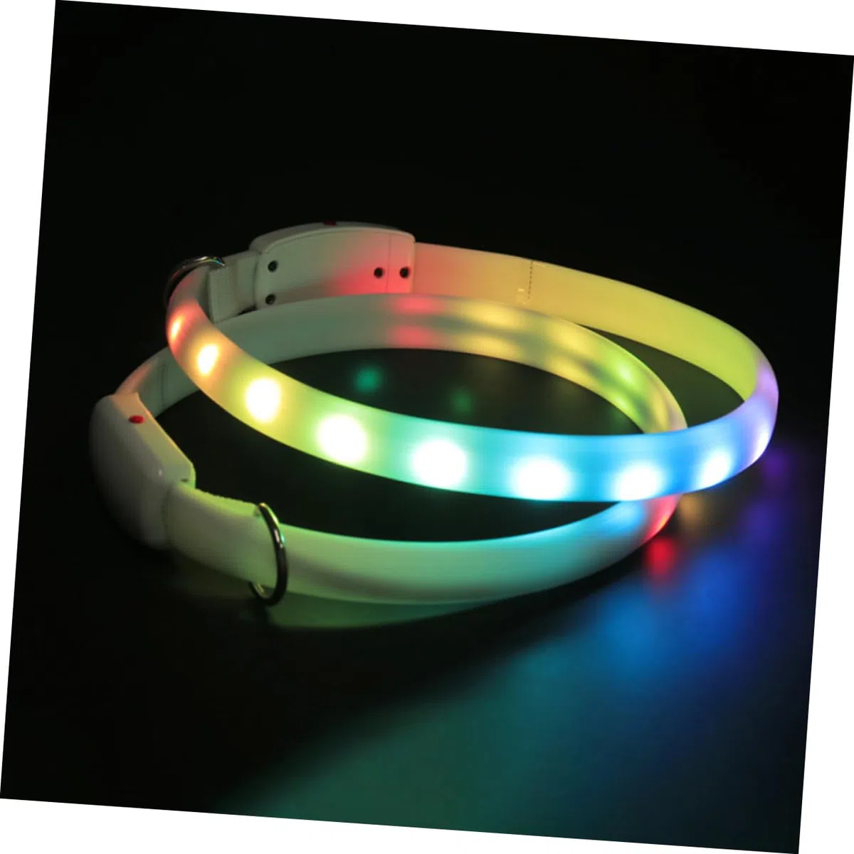 Happyyami Collar Led Recargable USB para Prueba De Agua y Collar Luminoso Paseos y Seguridad De