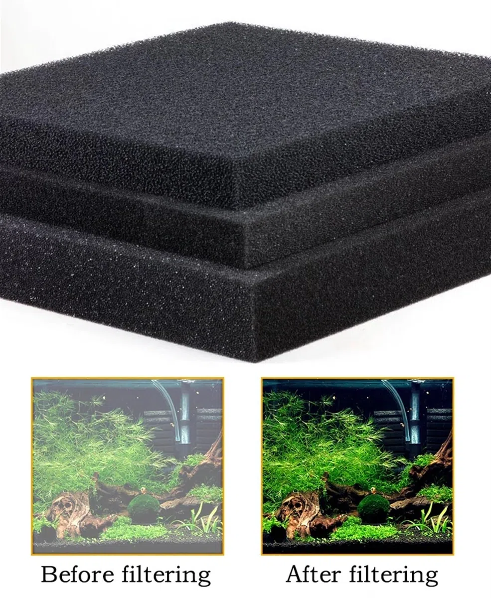 Accesorios for acuarios Filtro de algodón bioquímico Práctico Filtro de Esponja de Espuma for Estanque de Peces Negro Múltiples tamaños 15/25/35/50 PPI(50x25x3cm,50PPI)