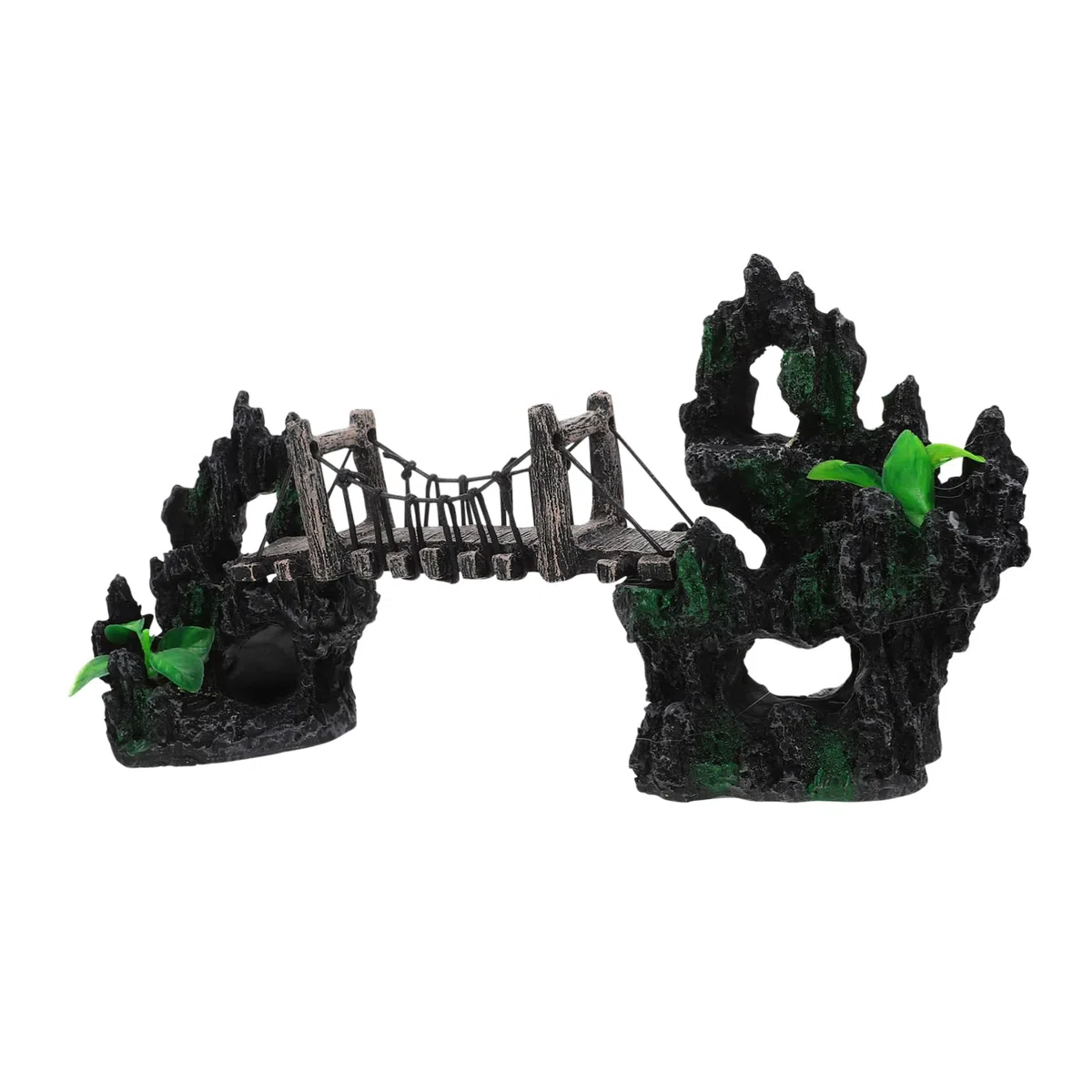 Cabilock Decoración De Puente De Resina para Acuario Adorno De Rocalla para Pecera Figura De Puente Levadizo para Acuarios Suministros para Peceras