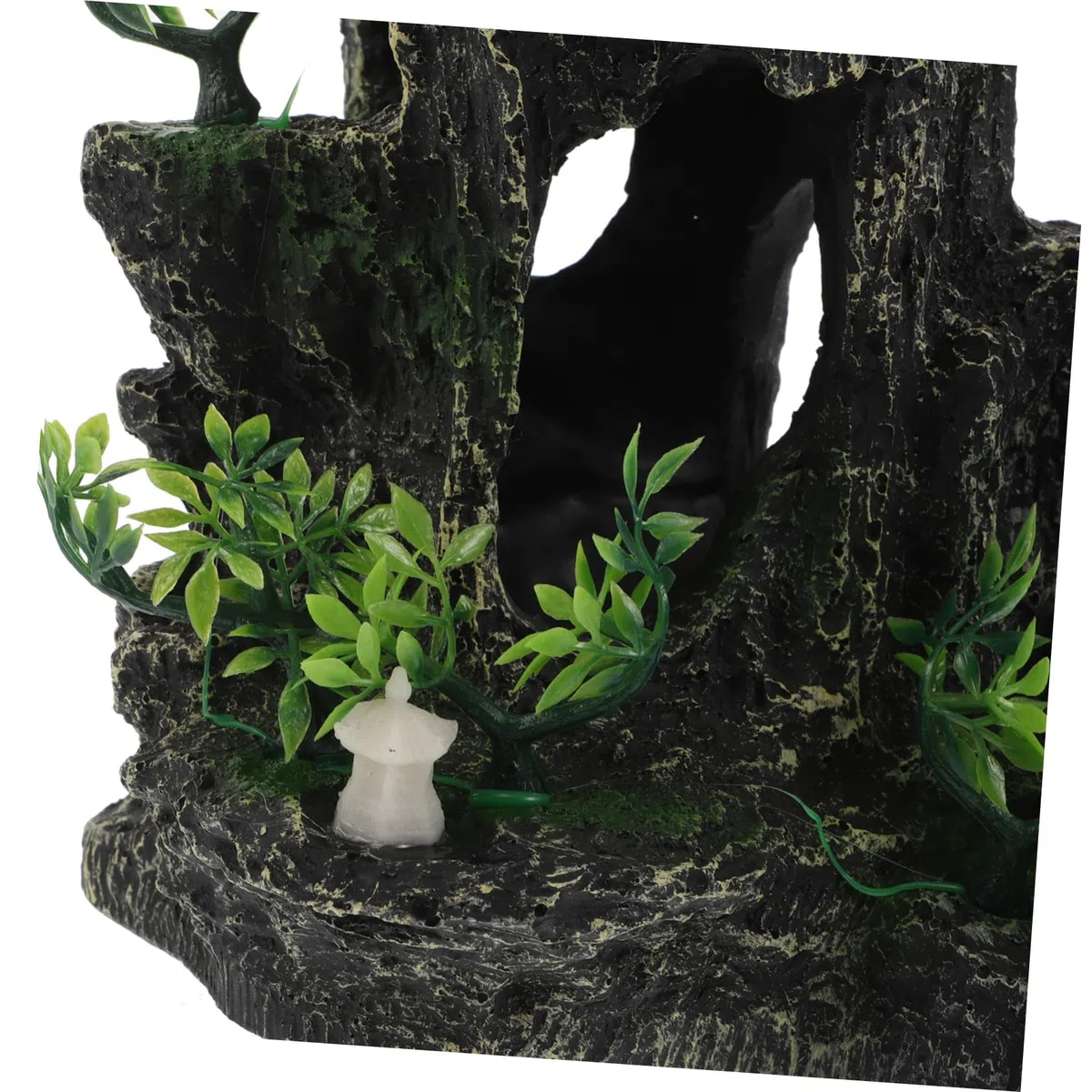 Decoración para Peceras con Piedra Artificial Simulada Cueva Refugio para Camarones Roca Resinada Resistente y Fácil de Limpiar para Acuario Natural y Saludable
