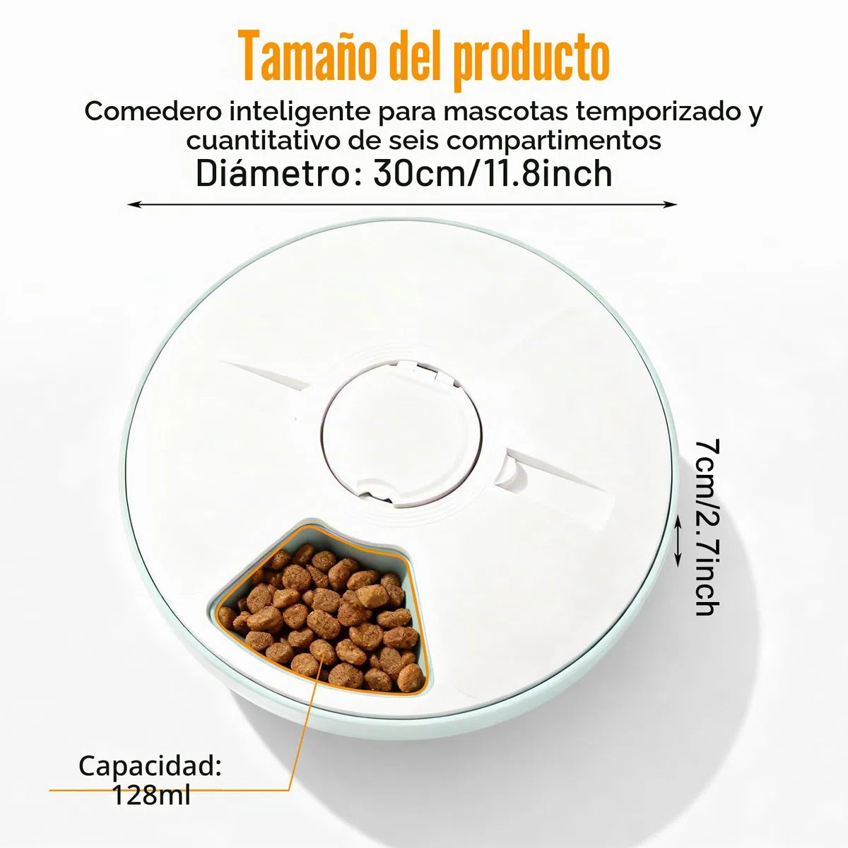 PORFOYO Comedero Automático Para Gatos Con Refrigeración, Alimentador Inalámbrico Con Batería Y Temporizador, Dispensador De Comida Seca Y Húmeda Con Pantalla LCD, 6 Compartimentos