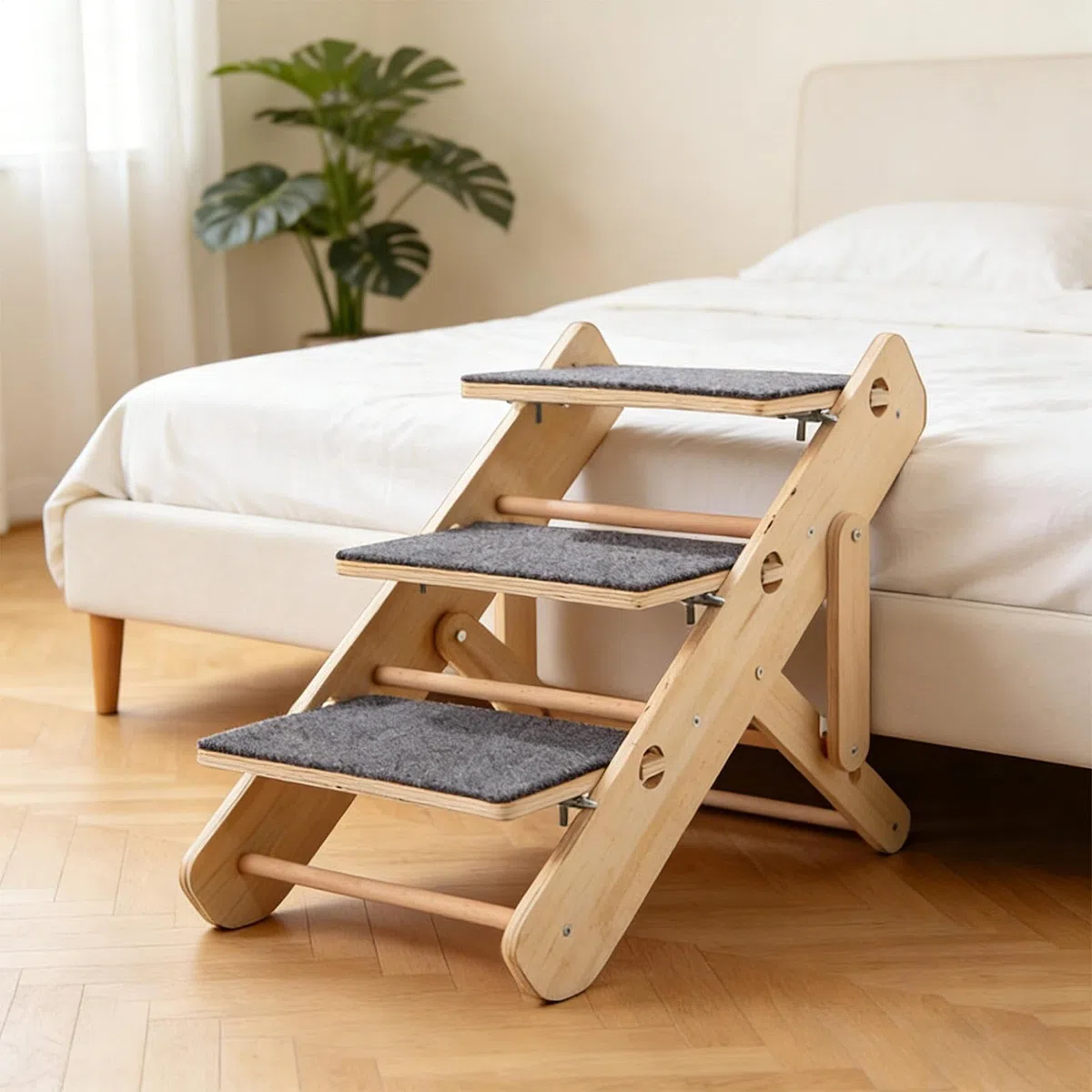 Rampa para Perros Plegable Escaleras Plegables Estables para Mascotas | Para Subir a la Cama o al Sofá para Subir al Sofá, Sillón, Cama o Utilizar en Salón y Dormitorio