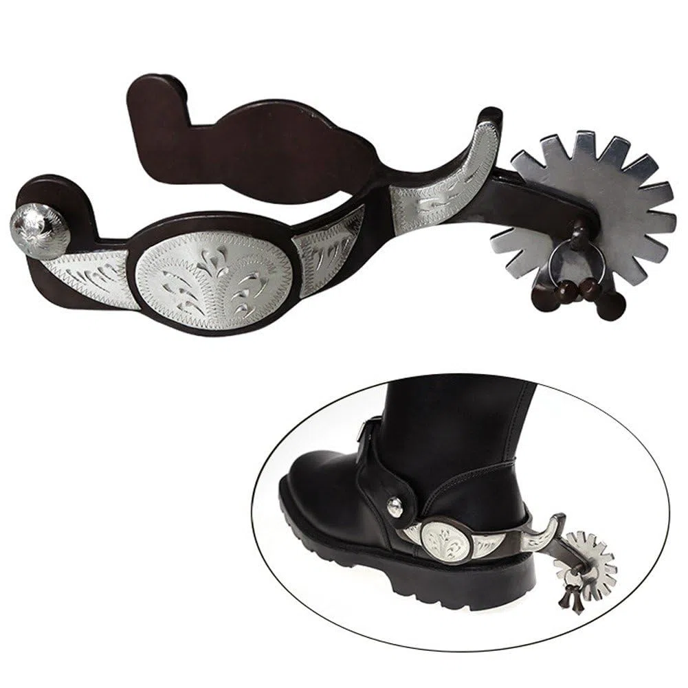 Espuelas De Caballo Espuelas De Montar Antiguas Espuelas De Vaquero Occidental Equipos De Tallados a Mano Espuelas para Botas Ecuestres