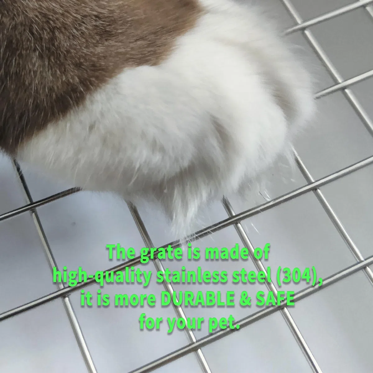 Oncpcare Caja de Arena para Conejo súper Grande de 22 x 18 Pulgadas con 2 Rejillas (Metal y plástico), Bandeja de Arena para Conejos, pequeños Animales para Adultos, Conejo Gigante Flamenco