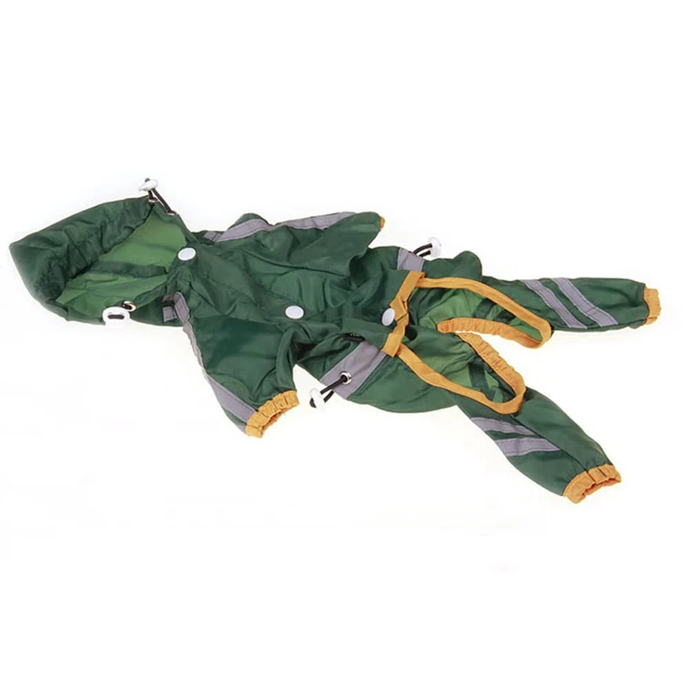 Chubasquero para Perros, Impermeable de una Sola Capa for Mascotas, Ropa Reflectante for Perros, Mono Impermeable, Chaqueta Resistente al Agua, Suministros for(Green,XXL)