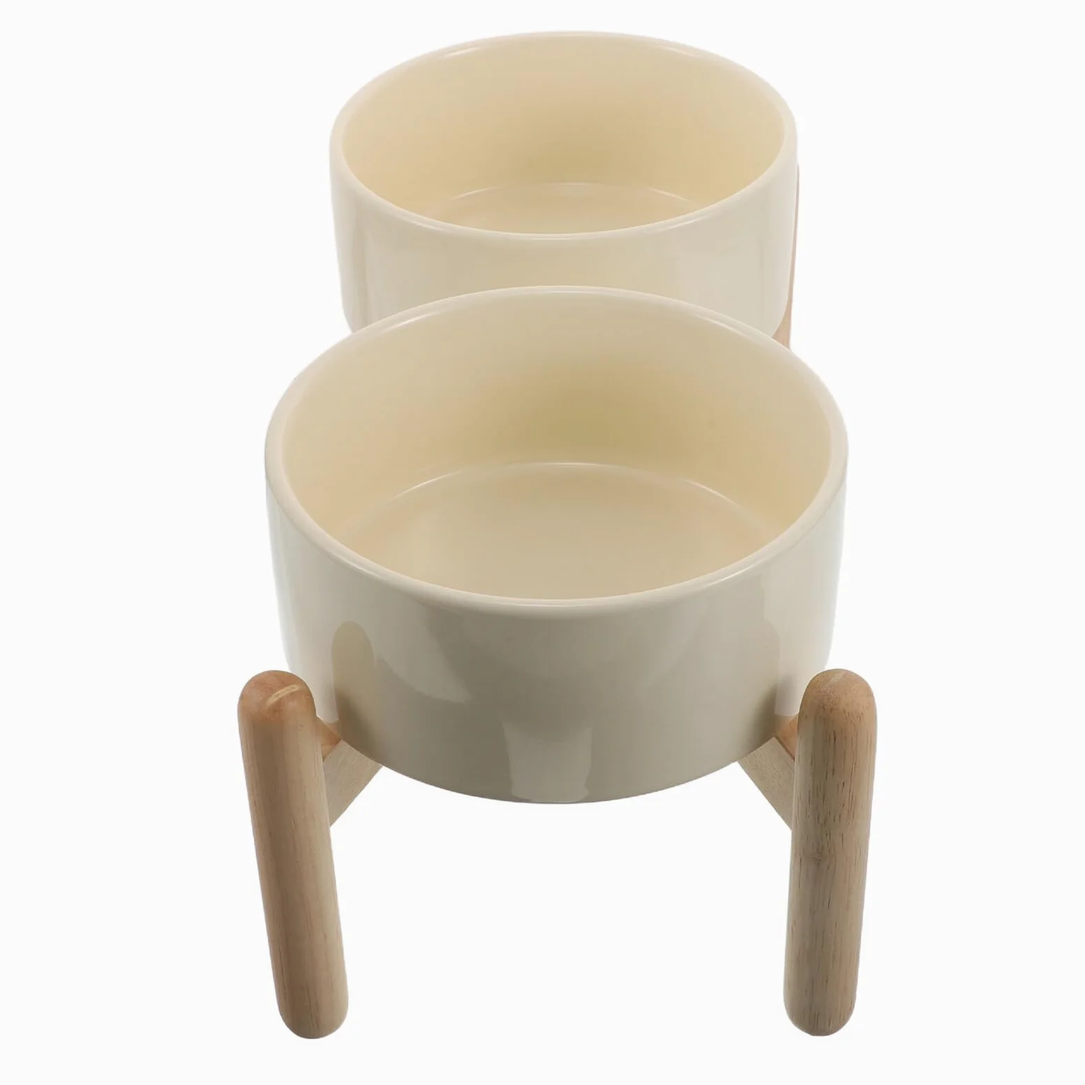 Comedero Alto para Mascotas De 850 Ml Comedero Elevado para Perros Soporte para para Mascotas Bebedero De Madera para Perros