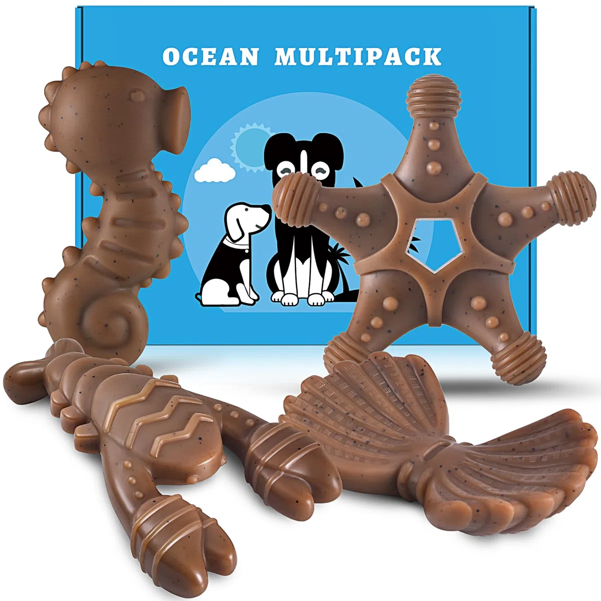 Juguetes Masticables Mordedores Perro, Juguetes Indestructibles Regalos para Perros, Juguetes Duraderos para Perros de Razas Grandes, Medianas y Pequeñas, Paquete de 4 Juguetes Súper