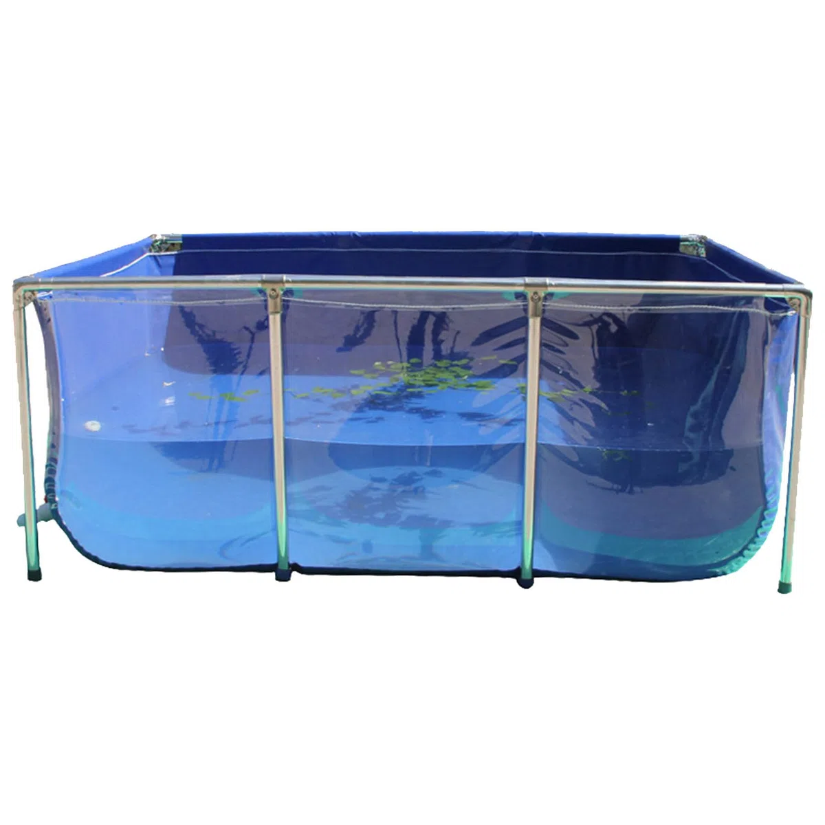 Acuario Grande De Lona De PVC, Piscina sobre El Suelo, Estanque De Piscina para Peces Y Mascotas Acuáticas, Marco De Acero, Ventana De Visualización Transparente,50x40x30cm