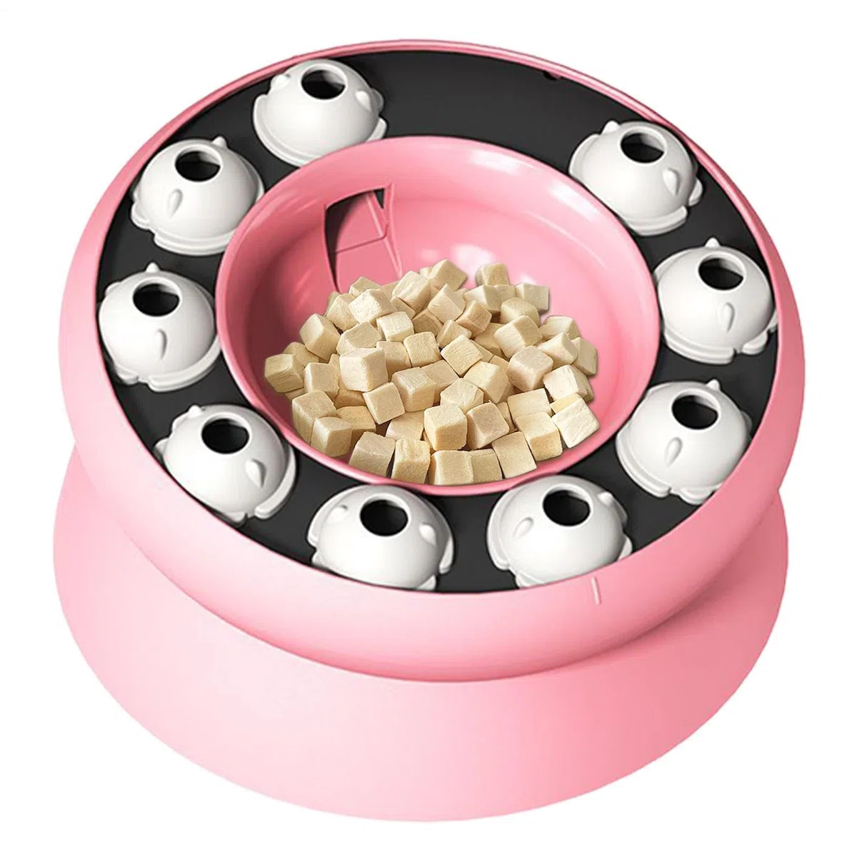 Comedero lento interactivo para gatos contra eslingas