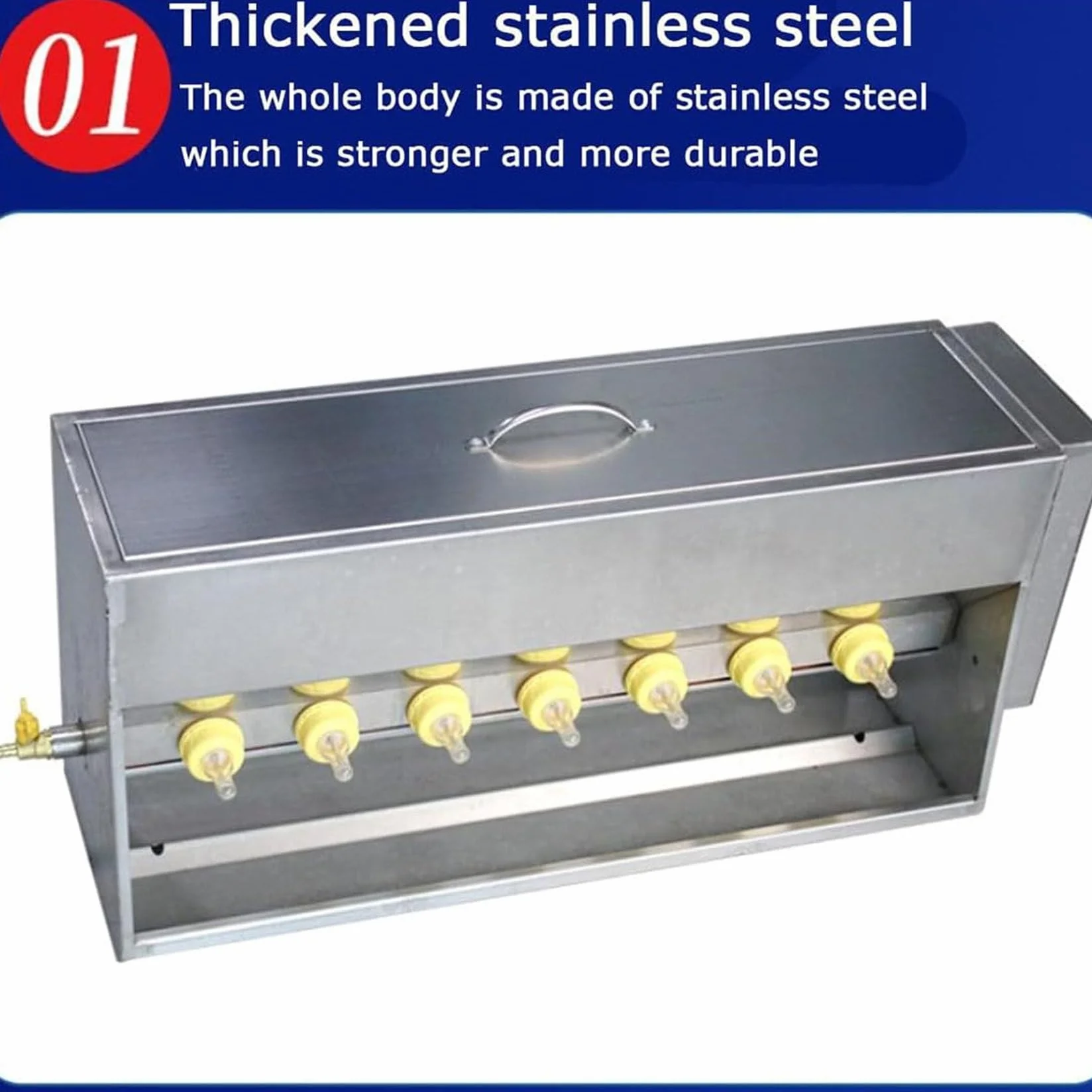 Biberón de lactancia de acero inoxidable para lechones y corderos, alimentador multipezón, fácil de limpiar, solución de cuidado duradera para ganaderos