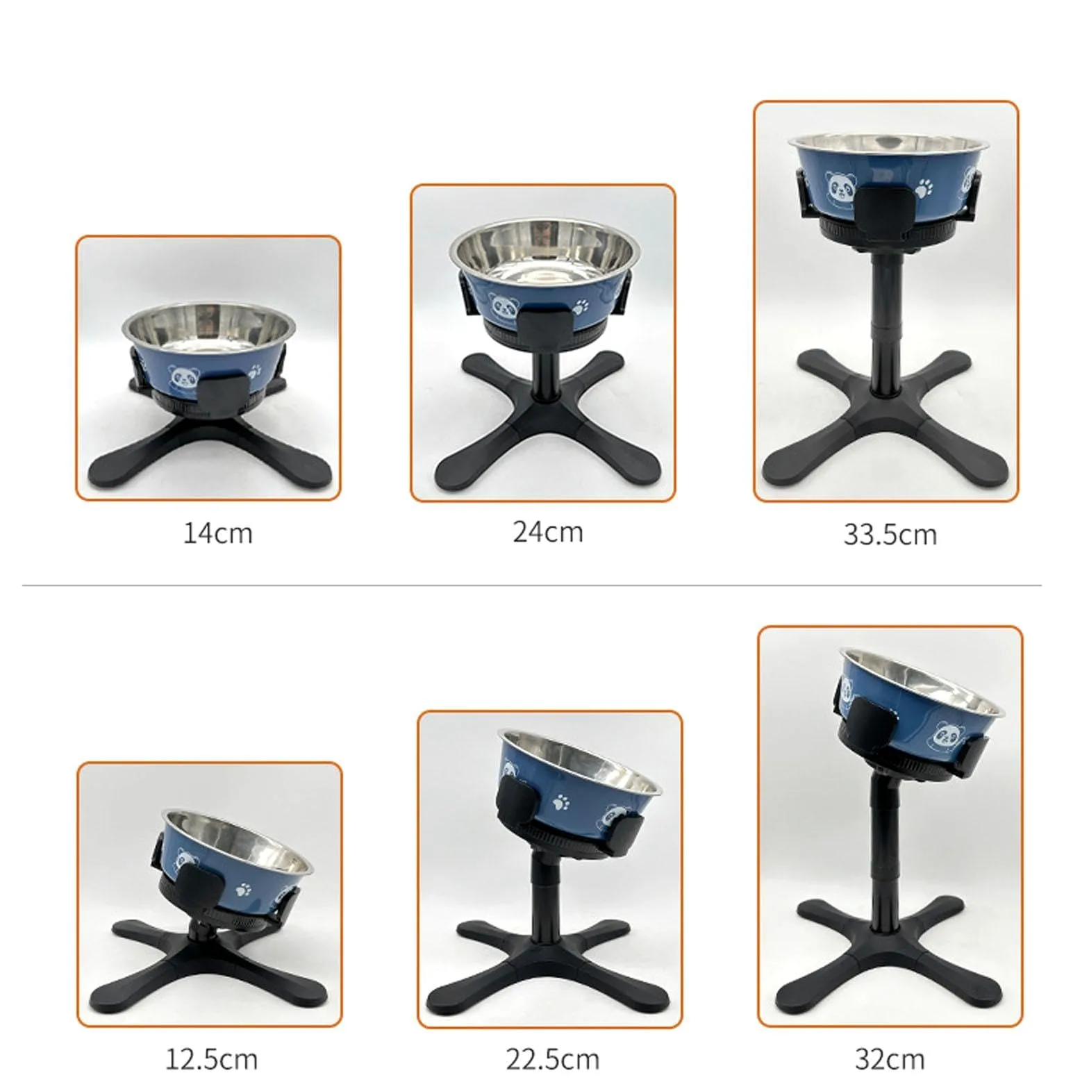 Soporte para Comedero Elevado Ajustable para Perros con Base Antideslizante Y Clip Regulable Portacomederos Portable Material PP Adecuado para Perros, 1 PC