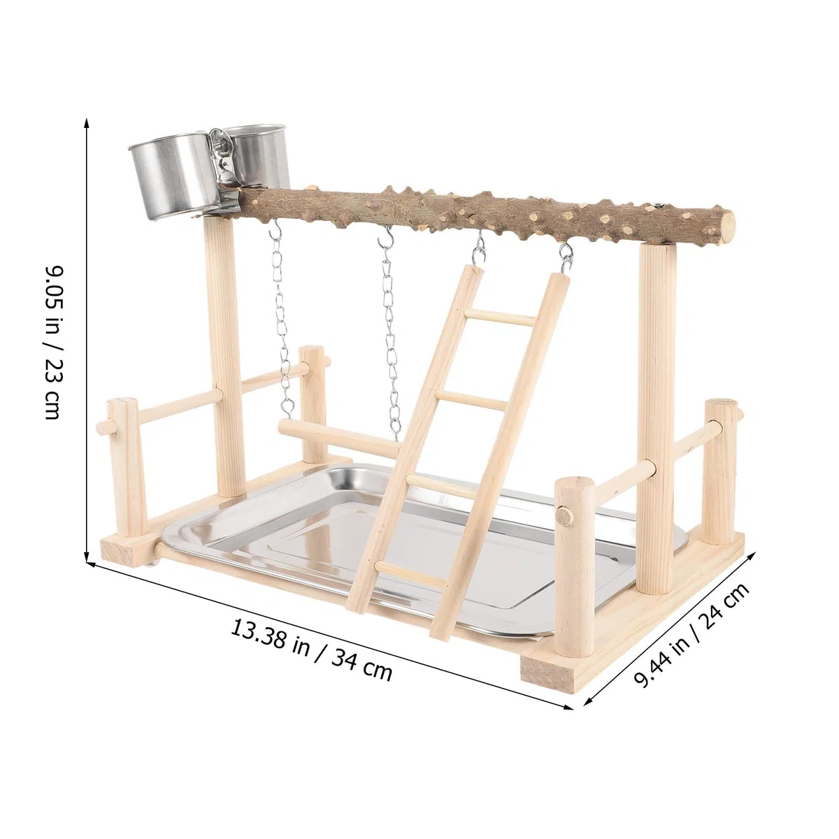 Veemoon Soporte de Percha Natural para Loros de Madera, Antideslizante y Resistente, Adecuado para Ejercicio y Entrenamiento de Aves en Casa