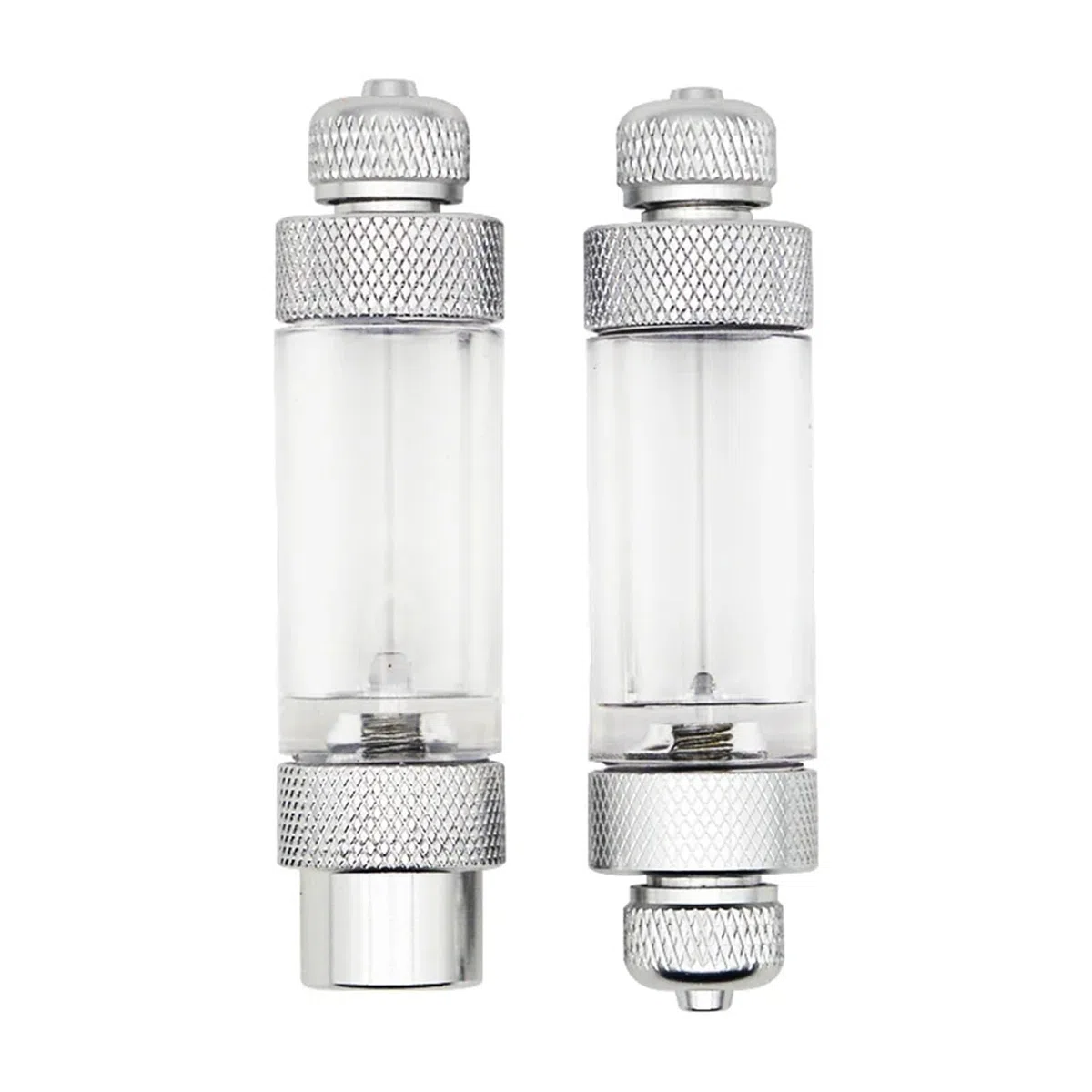 Contador de burbujas de CO2 for acuario, válvula de retención de doble cabezal, regulador de tanque de peces, kit de difusor, accesorios de bomba de aire de reactor (cabeza única)(Double head)