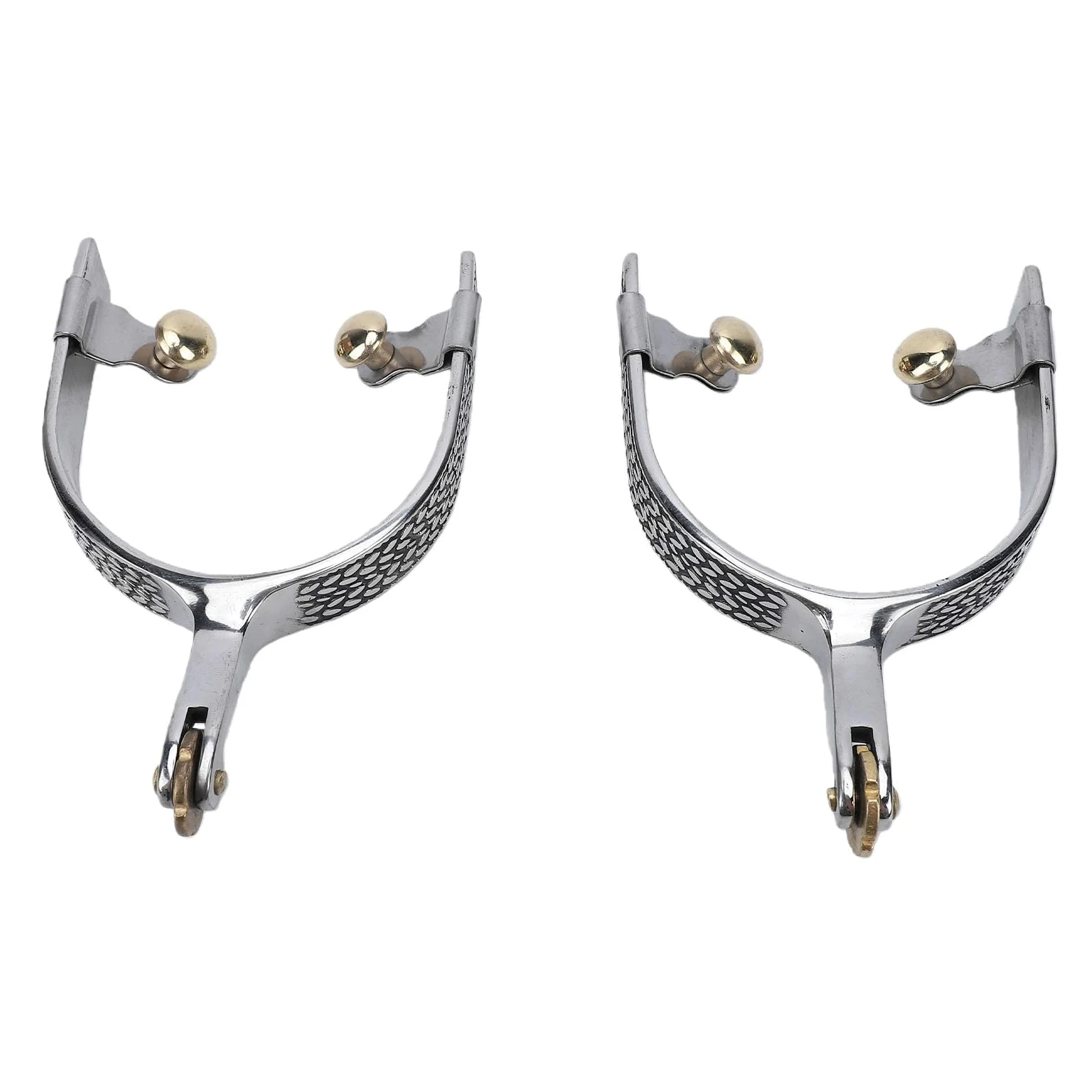 Jiawu Espuelas de Caballo, Espuela Tallada Vintage de Acero Inoxidable con Engranaje para Paseo Controlado Espuelas Occidentales, de Vaquero para Hombres y Mujeres, Entrenamiento a Caballo