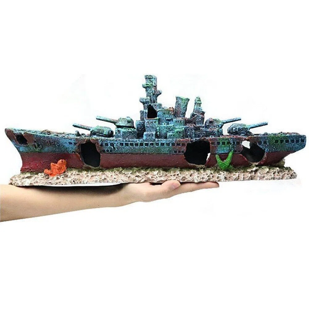 Aquarium Barco Decoraciones De Naufragios Resina Decoraciones De Barco Barco De Resina Aquario Aquario Decoración De Pecera Ornamento