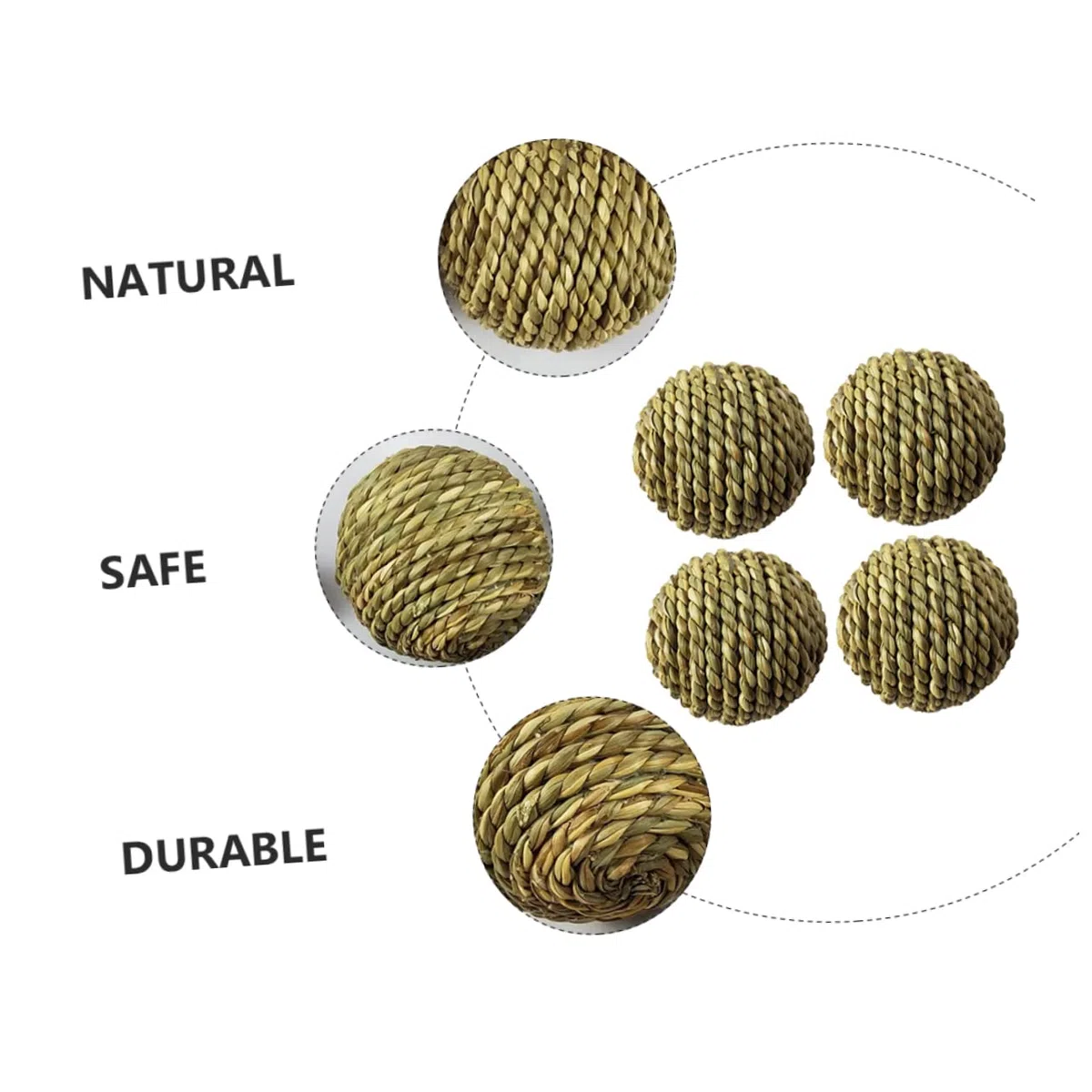 BESPORTBLE 12piezas Juguete para Mascotas De Pájaro y Roedores Bola De Natural para Niblar para Hámsters Cobayas y Aves