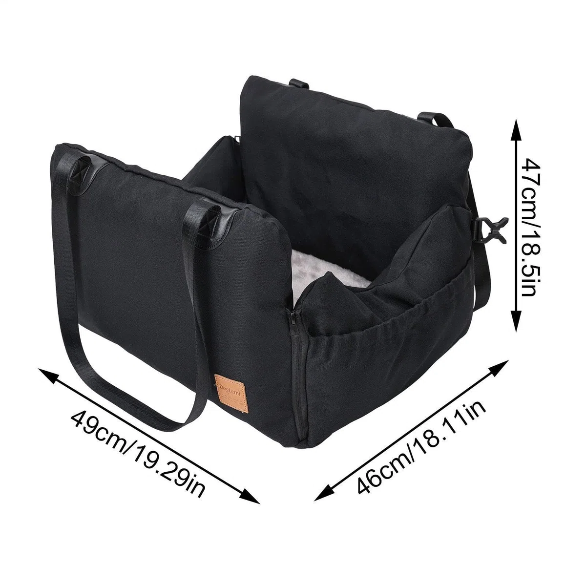 Asiento de coche para perro, cama transpirable, asiento trasero de viaje