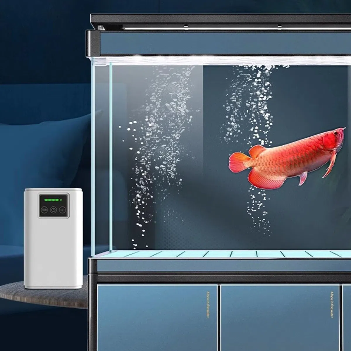 Acuarios Bombas de Aire ABS Tecnología de bajo Ruido Bombas de oxígeno Recargables por USB para Pesca Aire Tanques de Peces de Interior Aire Exterior silencioso