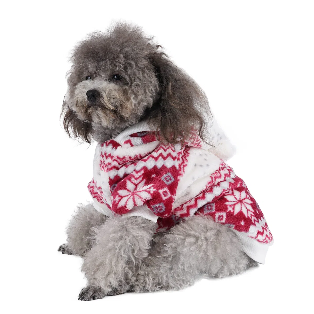 Mogoko - Chaqueta de Forro Polar para Perro o Gato con Capucha, Abrigo cálido para Invierno y Clima frío