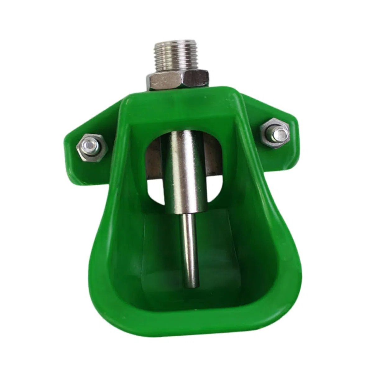 Bebedero para Cerdos 3 Piezas Acero Inoxidable y Plástico Verde | Uso en Granja, para Ganado y Porcinos, Cuenco de Agua para Cabras y Ovejas, Suministro Automático