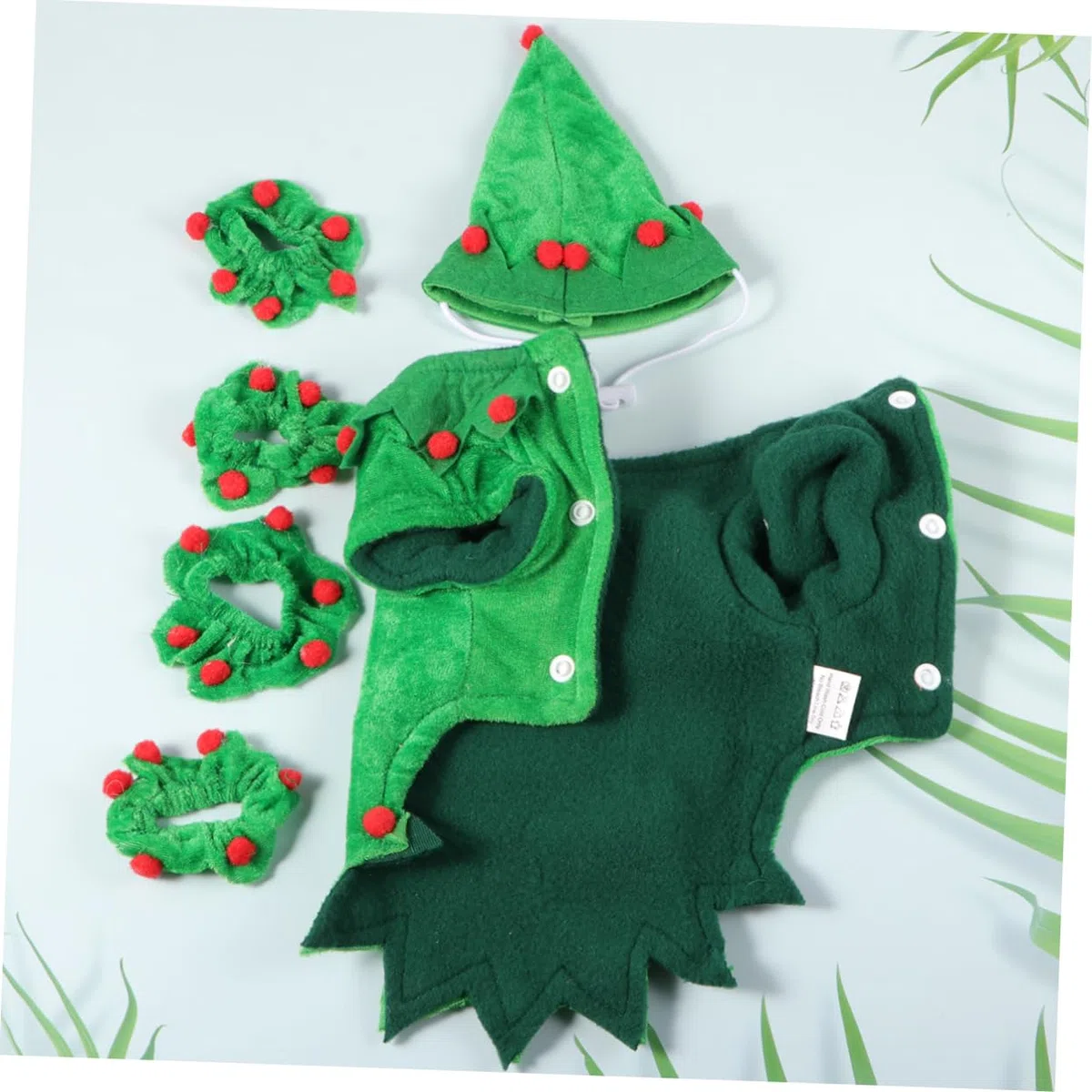 POPETPOP 3 Juegos De Ropa De Fiesta para Mascotas Disfraz Navideño para Perro Capa con Sombrero Accesorio Navideño para Mascotas Talla S