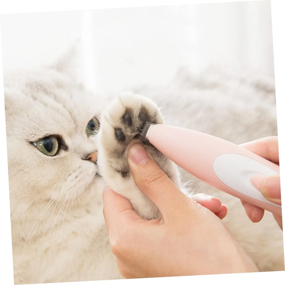 Happyyami 2piezas Cortadora De Pelo Para Mascotas Eléctrica Rosa Recortadora Segura Para Perros y Gatos Cabezal De Inoxidable Eficiencia y Durabilidad Peluquería De Mascotas