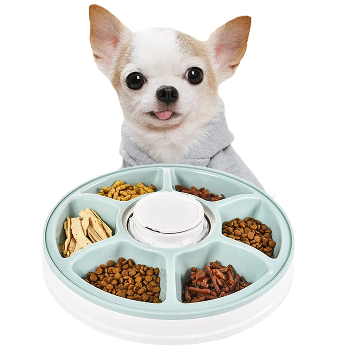 PORFOYO Comedero Automático Para Gatos Con Refrigeración, Alimentador Inalámbrico Con Batería Y Temporizador, Dispensador De Comida Seca Y Húmeda Con Pantalla LCD, 6 Compartimentos