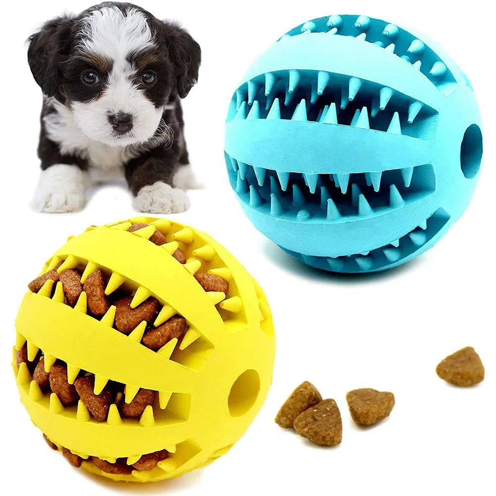 Juguetes para Cachorros, Pelota de Goma for Perros, Juguete for Cachorros, Grandes, Limpieza Dientes, Snack, 2 Unidades, Rojo, 6 cm(Green 6cm)