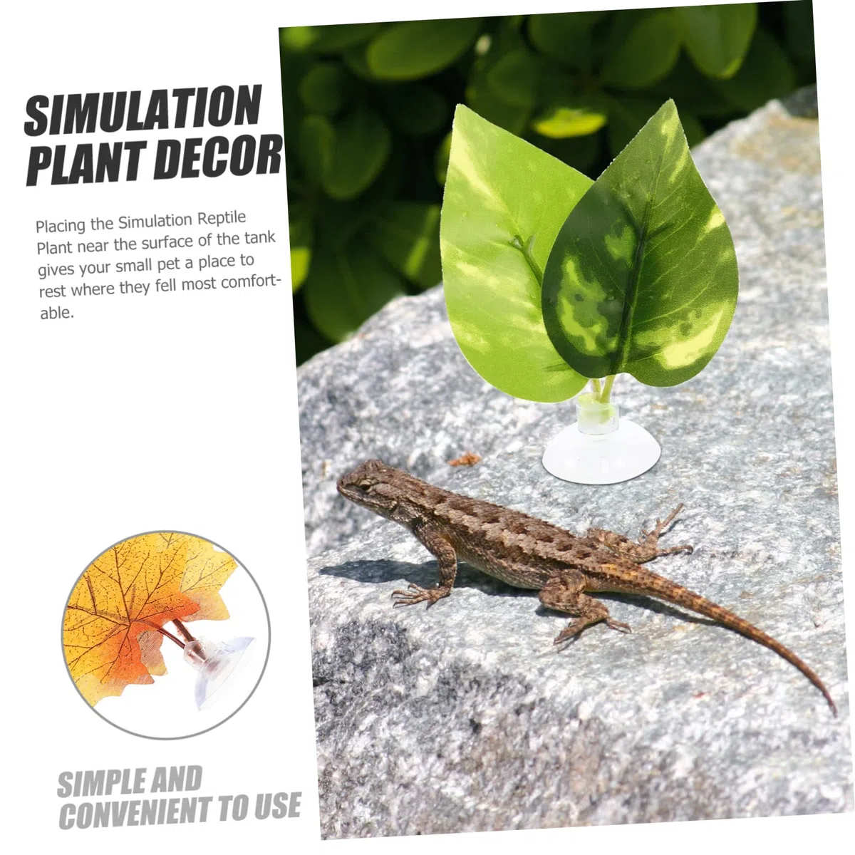 Mipcase 25piezas Artificiales para Terrarios De Reptiles Decoración De y Hábitats para Tortugas y Peceras para Fijación