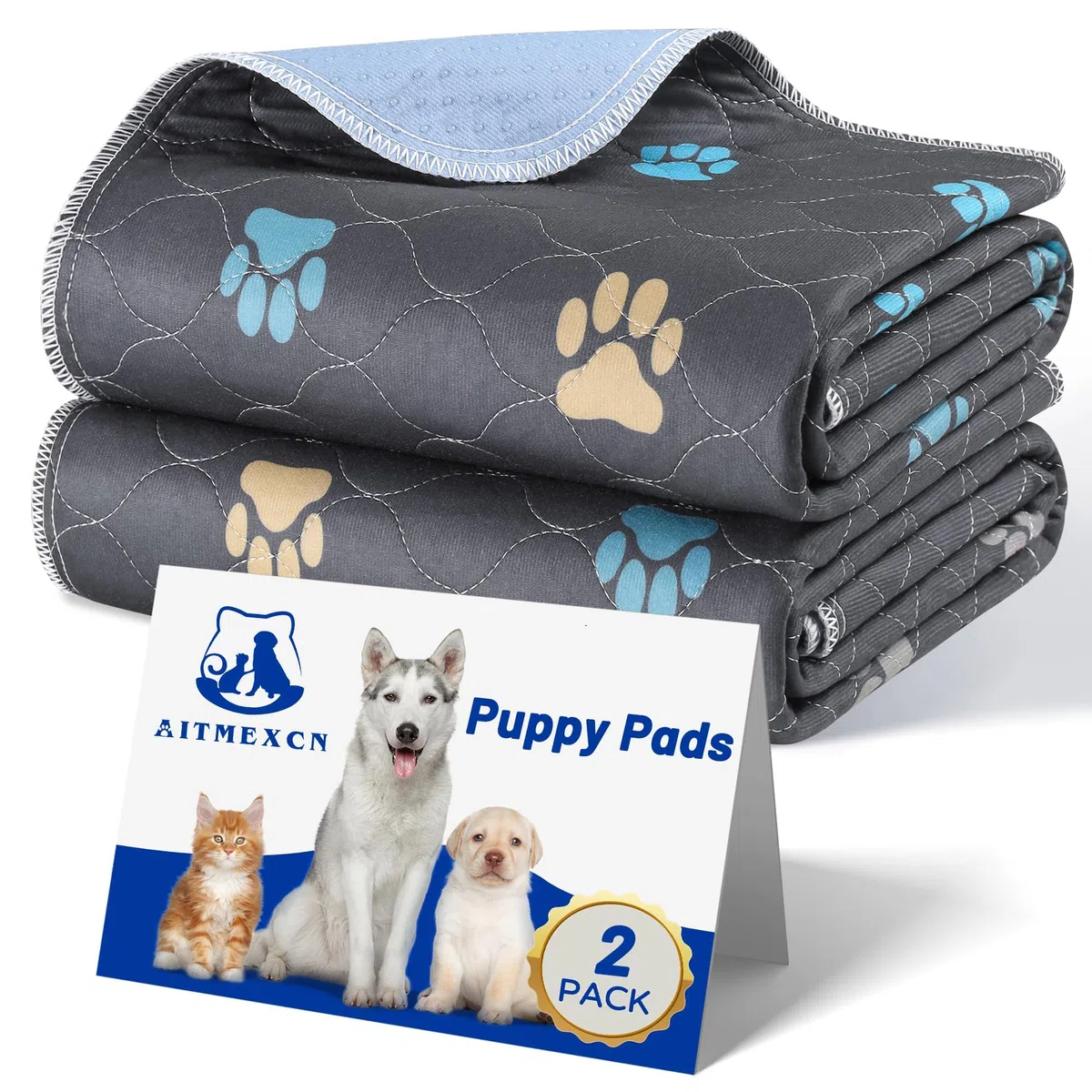 Almohadillas Empapadores Lavables Reutilizables para Orina de Perros, Impermeables, para Entrenamiento de Mascotas (24 x 36 pulgadas)